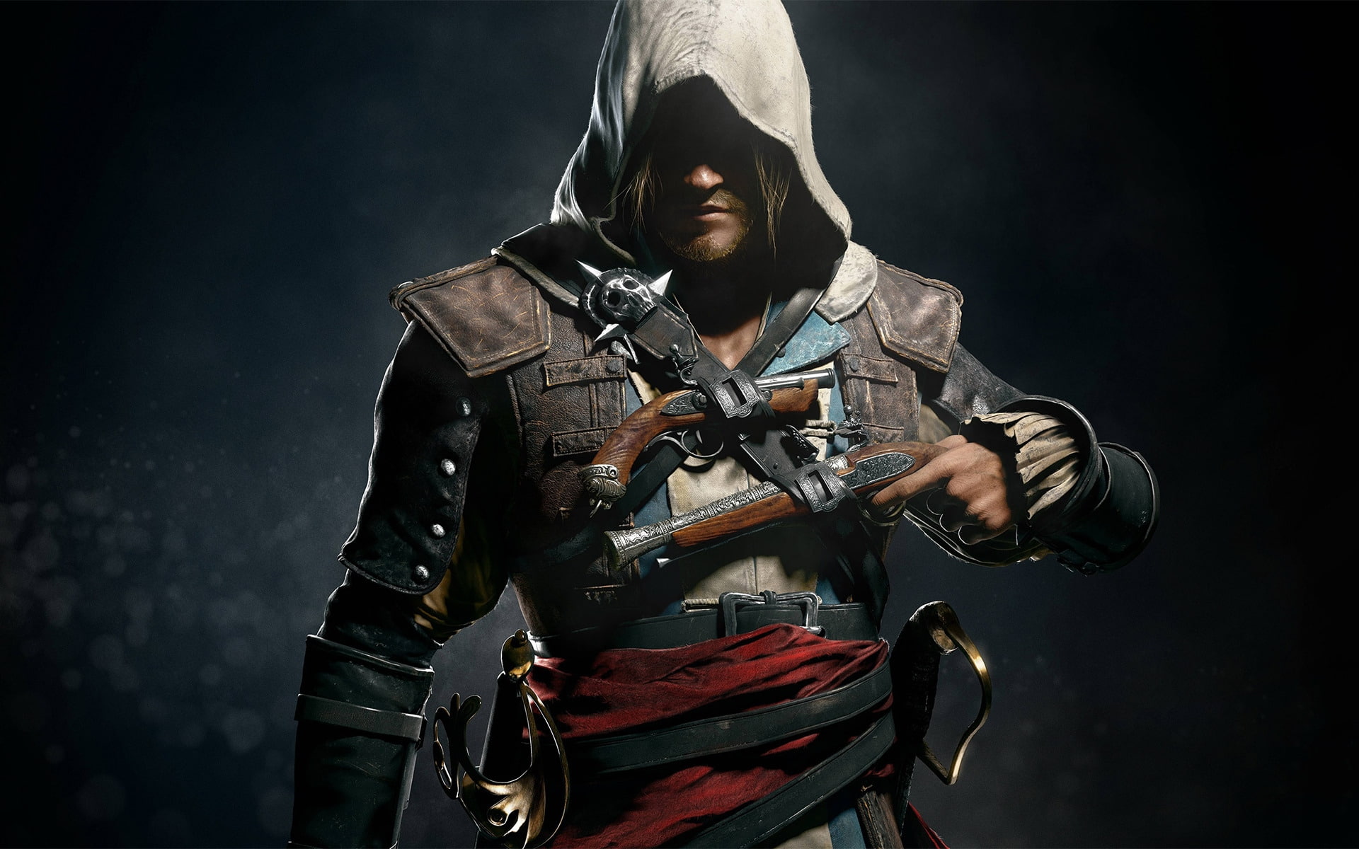 character, flag, iv, assassins, creed, black, male, s, 1080P, assassin, HD Wallpaper
