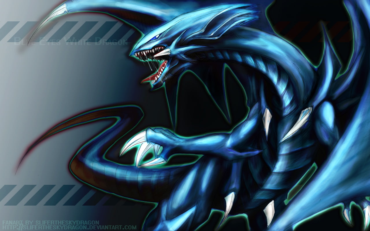 Yu-Gi-Oh!, Blue-Eyes White Dragon, 720P, HD Wallpaper