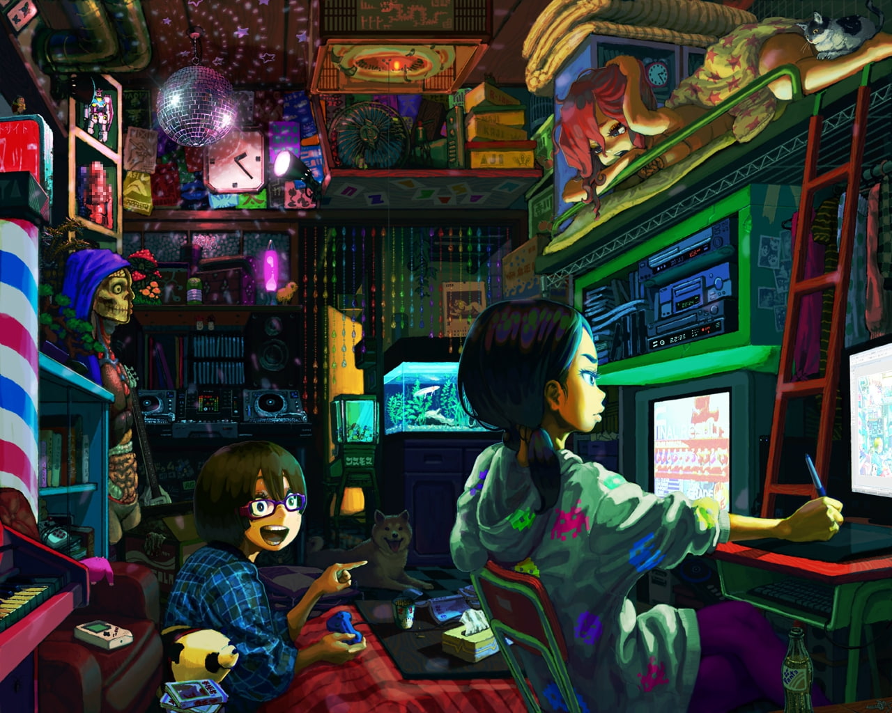 fish, animals, games, stuffed, food, tank, Video Games, dogs, tv, gi, hd, anime, room, computers, video, sisters, 720P, art, gamers, HD Wallpaper