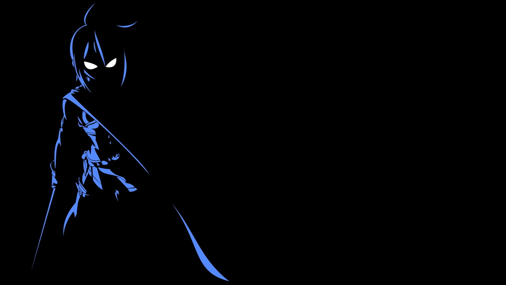 Blue, anime, miki, mahou, shoujo, sayaka, magica, Mahou Shoujo Madoka Magica, hot, madoka, w, x, 1080P, swords, hd, background, girls, art, black, HD Wallpaper