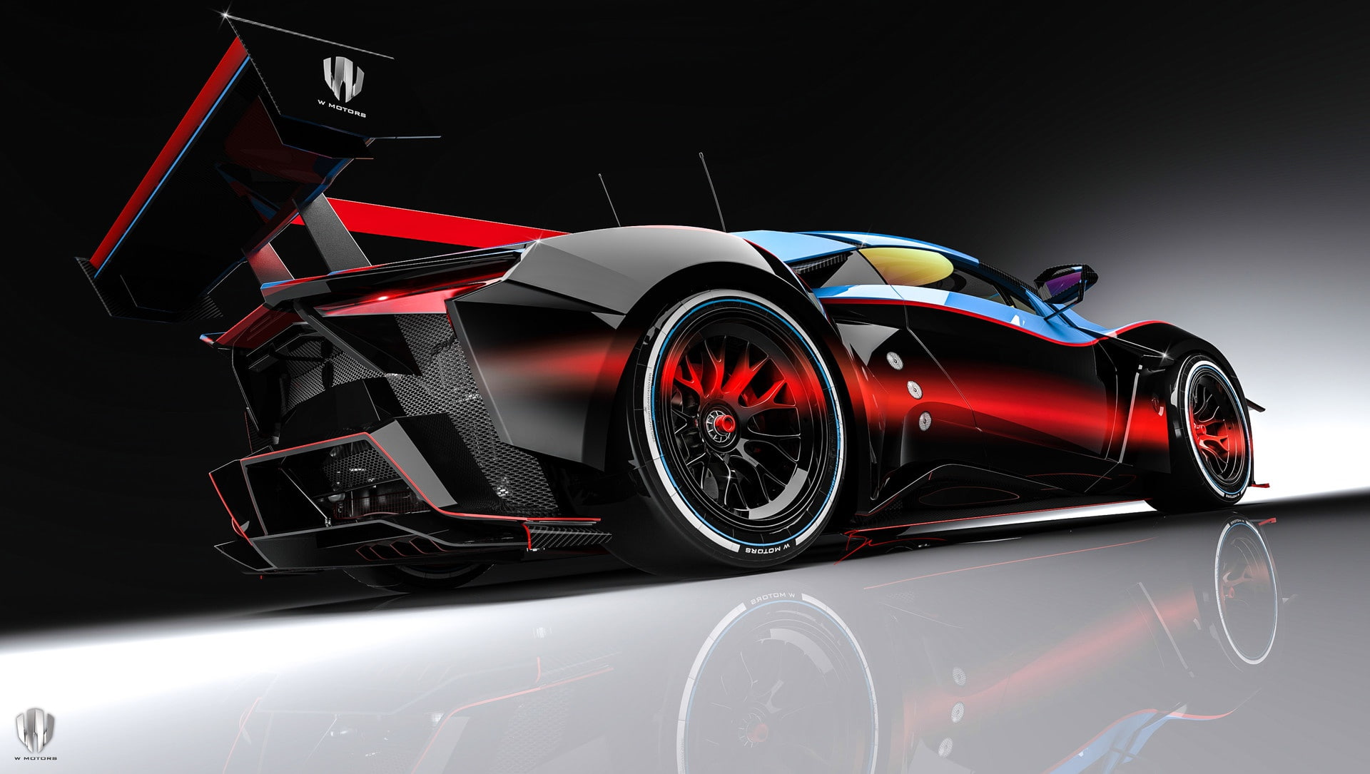 motorsport, reflection, auto racing, competition, transportation, motor racing track, black background, wheel, digital art, racecar, luxury, Benoit Fraylon, HD Wallpaper