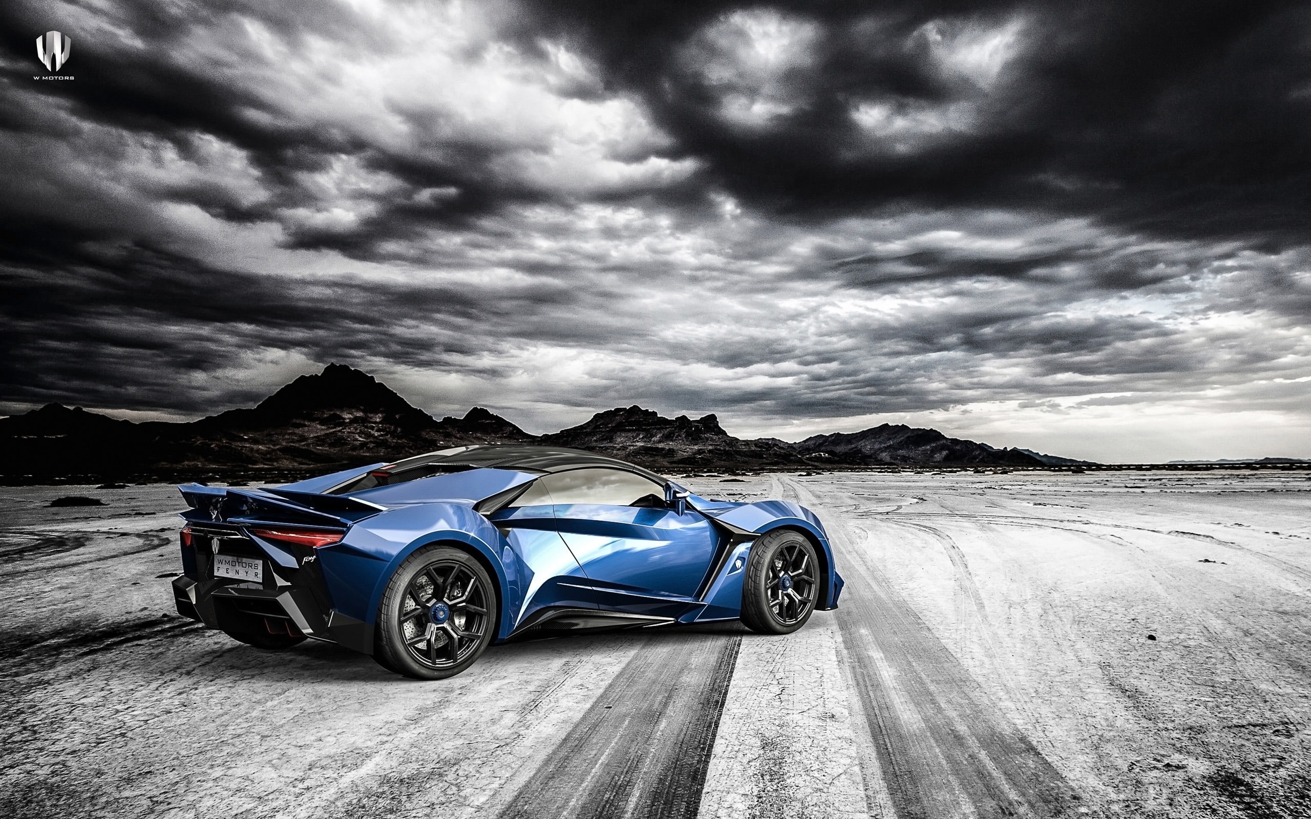 cloud - sky, sports race, w, outdoors, mountain, car, sky, blurred motion, motors, road, land vehicle, hd, mode of transportation, supersport, HD Wallpaper