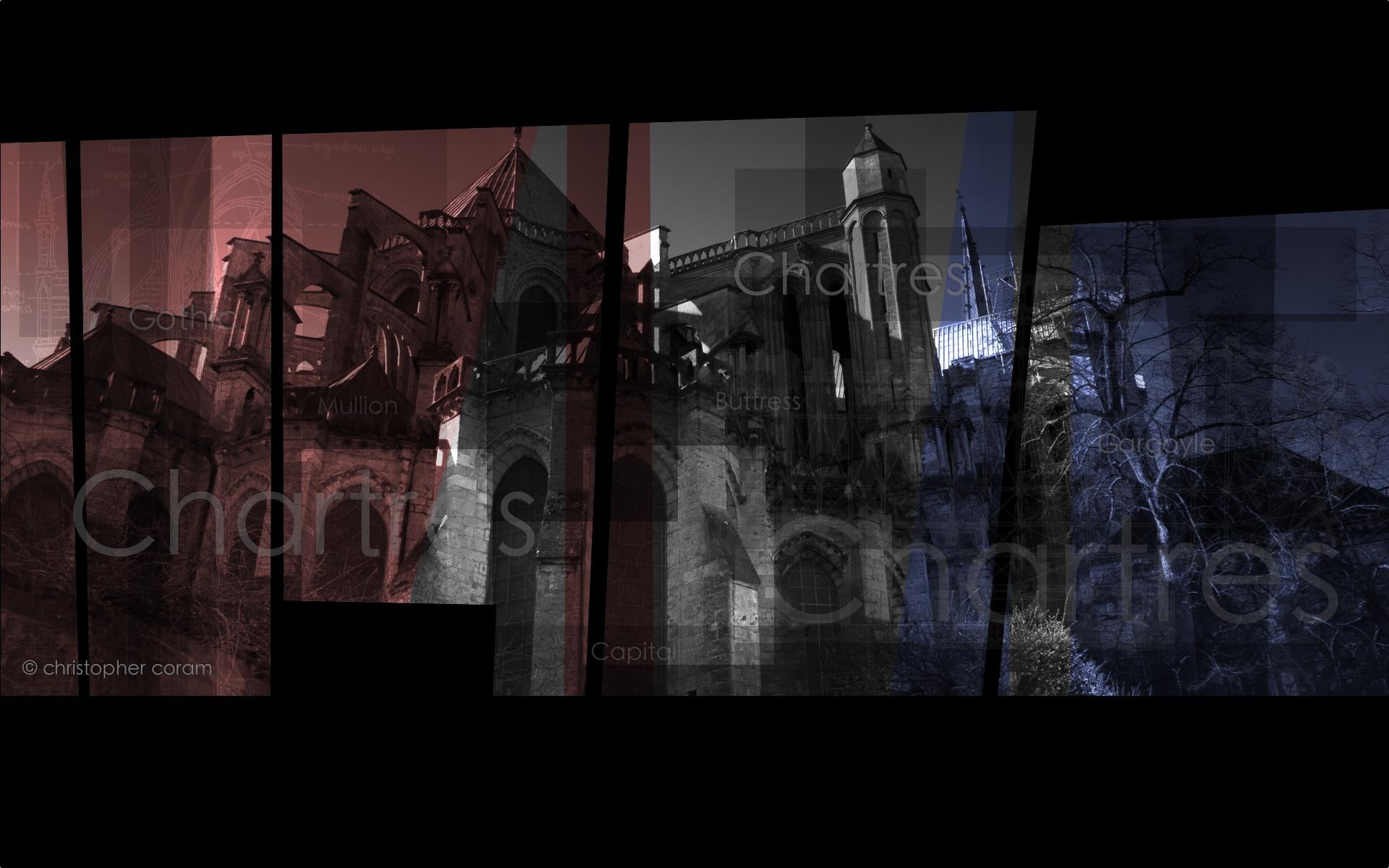 animals, gargoyle, castle, 1080P, chartres, cathedral, blue, gothic, HD Wallpaper