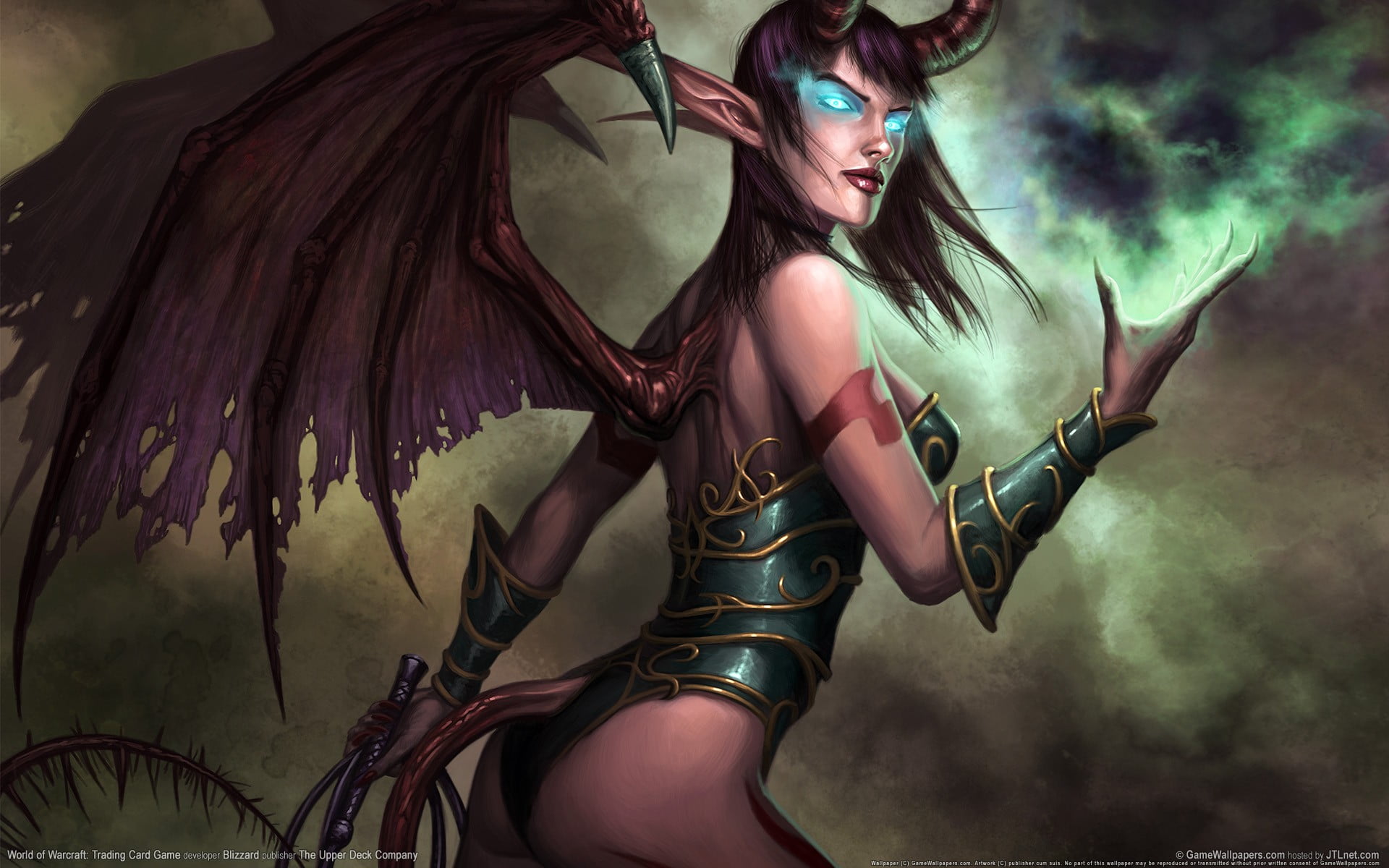World of Warcraft, adult, illustration, one person, young adult, 1080P, beauty, demon, young women, smoke - physical structure, clothing, beautiful woman, HD Wallpaper