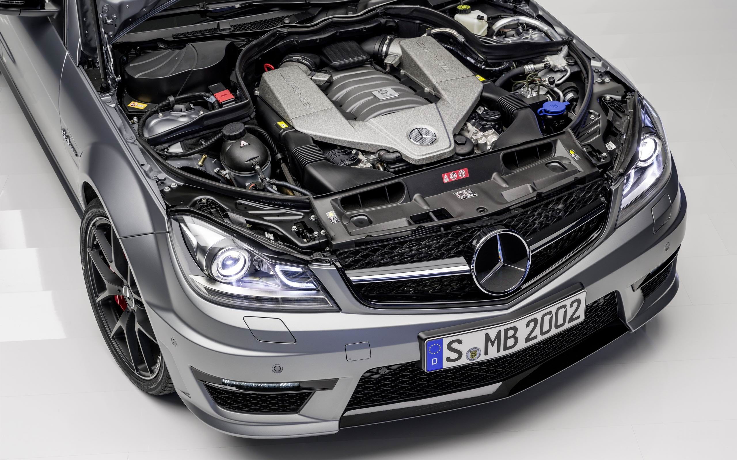 studio shot, transportation, chrome, car, amg, silver colored, benz, edition, engine, shopping, modern, c, vehicle part, mercedes, 2K, close-up, business, HD Wallpaper