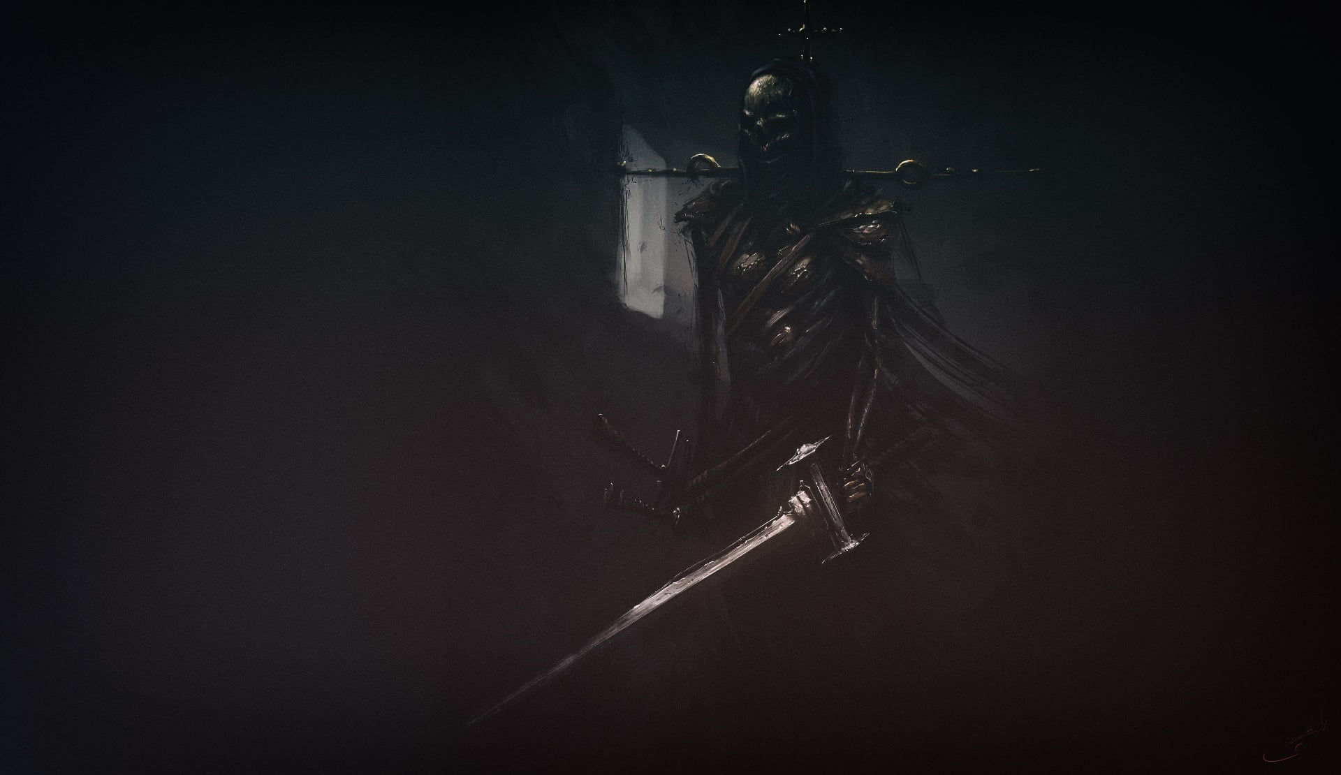 dark, 1080P, fantasy art, Dmitrii Ustinov, artwork, HD Wallpaper