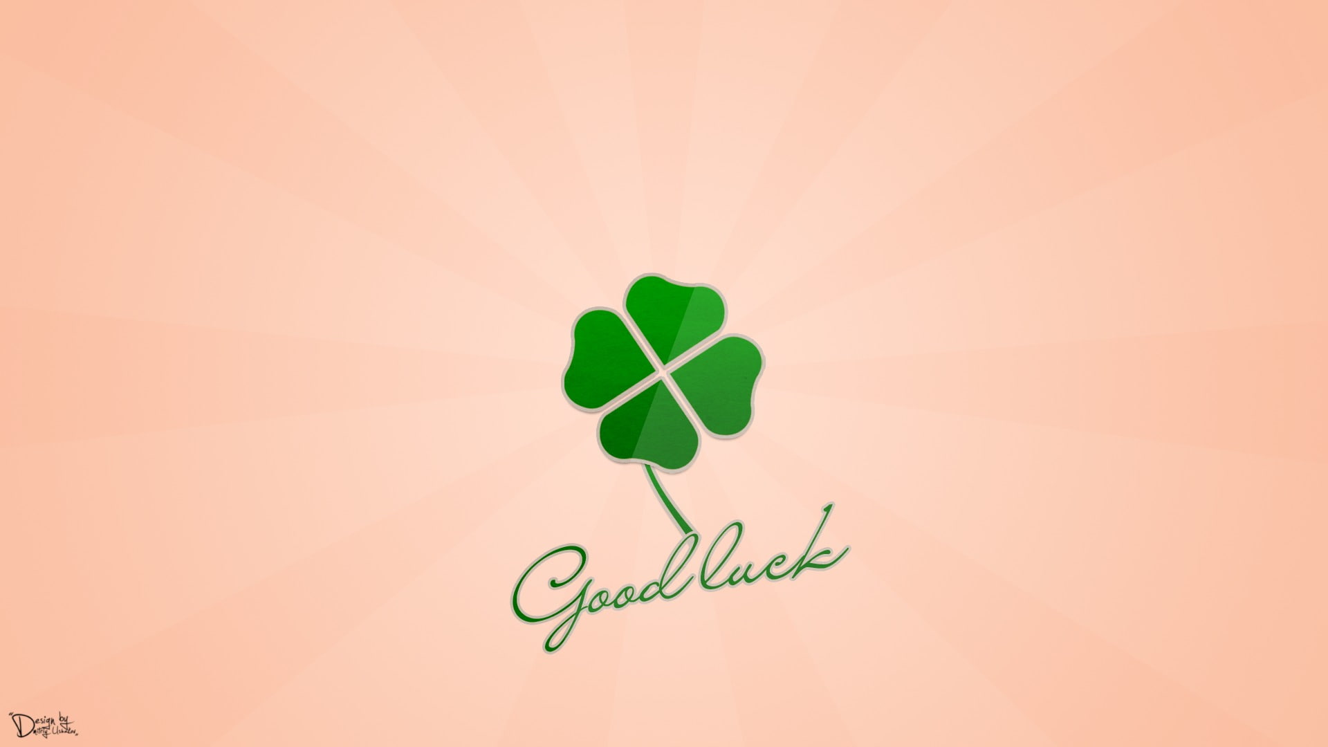 Dmitriy Ushakov Design, Green, Good Luck, 1080P, Clover, HD Wallpaper
