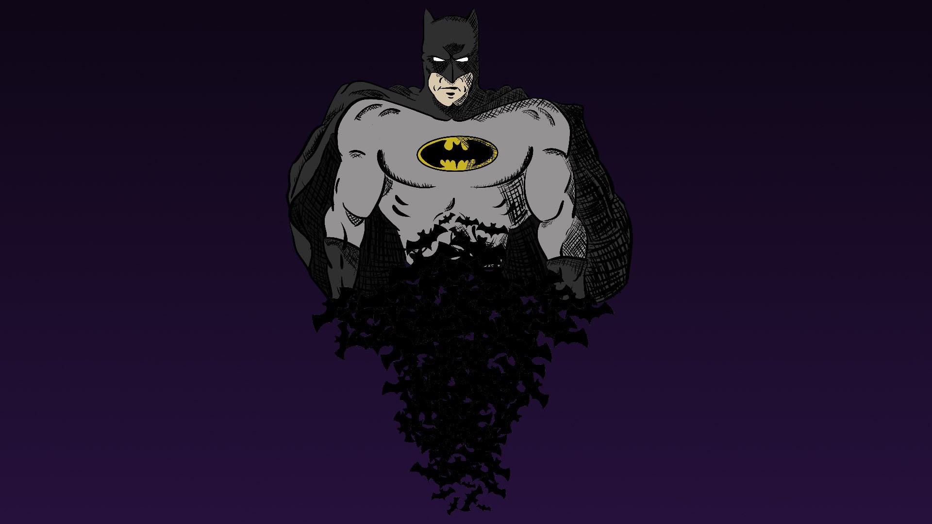 Batman, 1080P, bats, artwork, DC Comics, HD Wallpaper