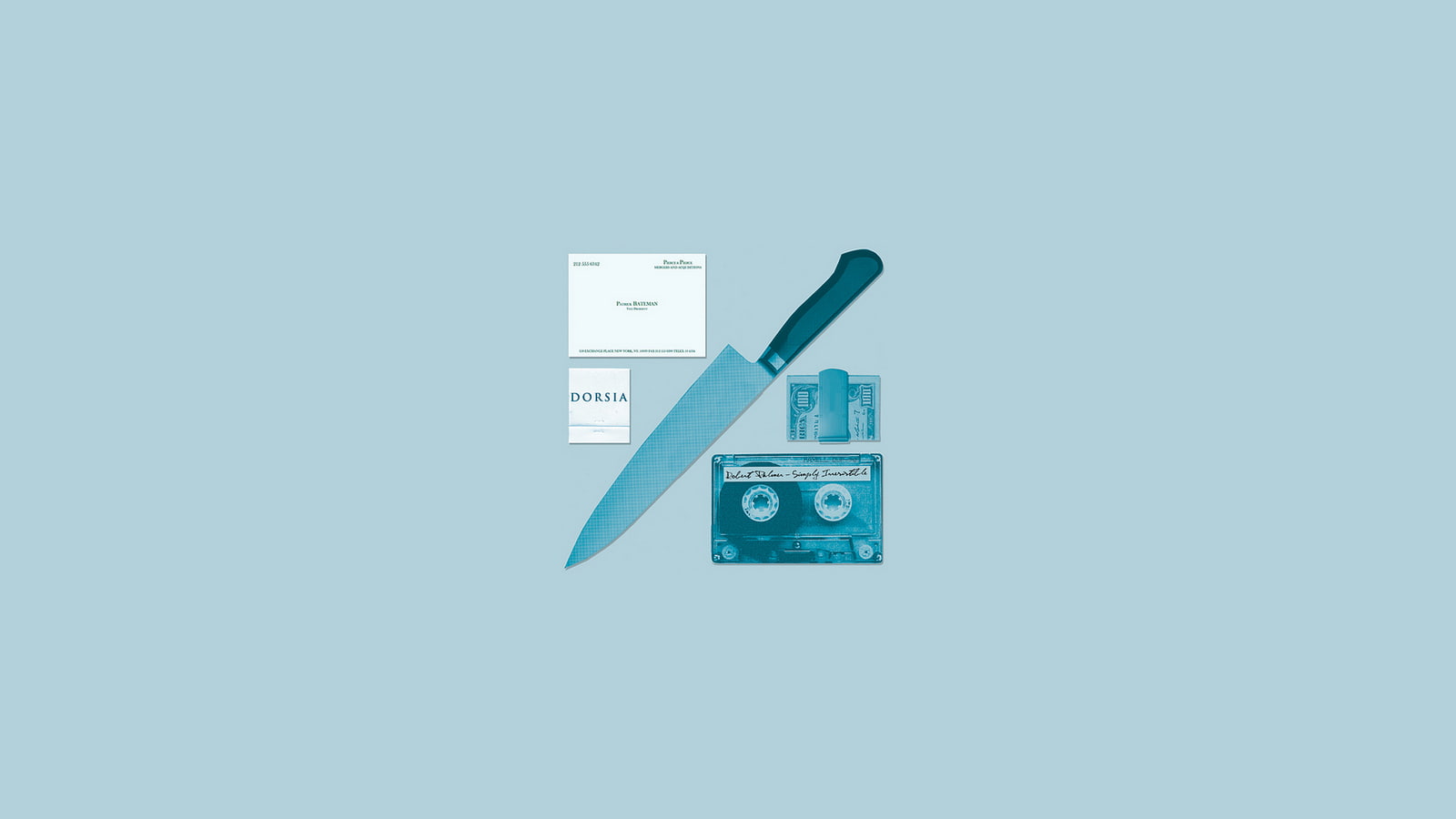 blue, hd, knife, movies, american, 720P, psycho, HD Wallpaper