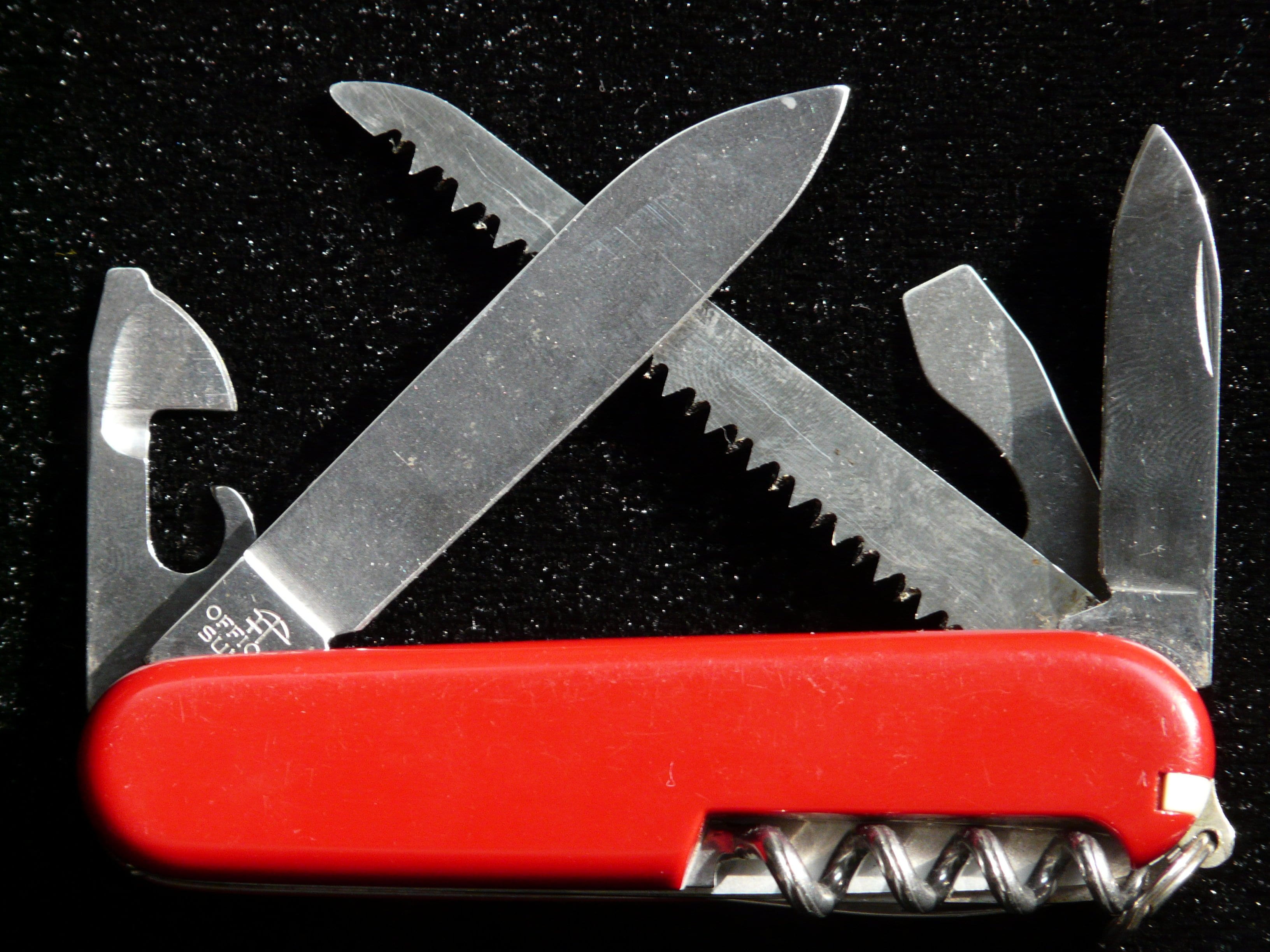 cut, communication, transportation, hazardous, 2K, two objects, no people, pocket knife, hand saw, hand tool, land vehicle, multifunction, pocket, equipment, HD Wallpaper