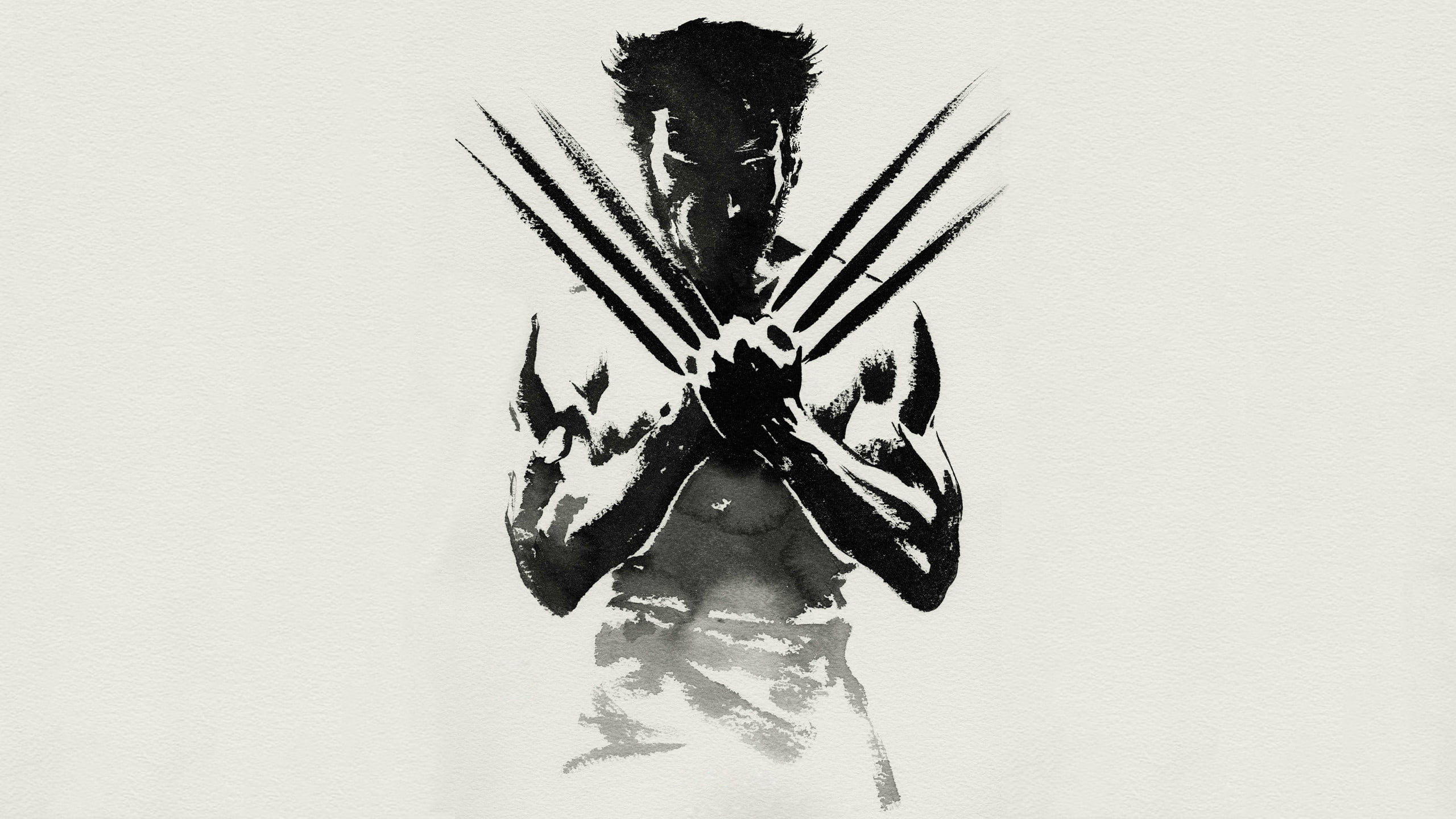 white background, Wolverine, rear view, art and craft, muscle, studio shot, art, close-up, plant, real people, sketch, look, isolated, representation, creativity, HD Wallpaper