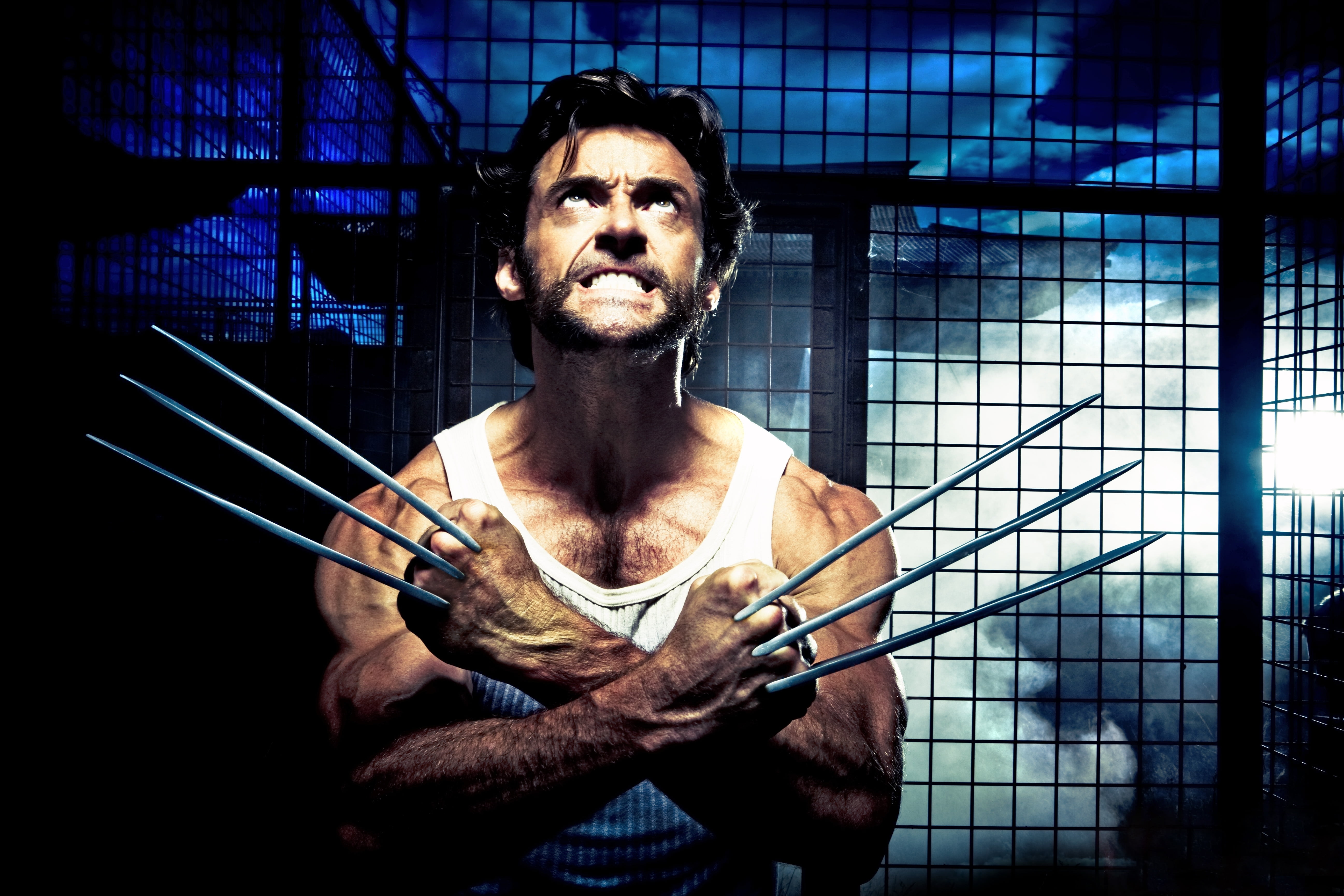 men, Wolverine, knives, leisure activity, one Person, males, x, criminal, young men, people, crime, claws, three quarter length, architecture, one Man Only, HD Wallpaper