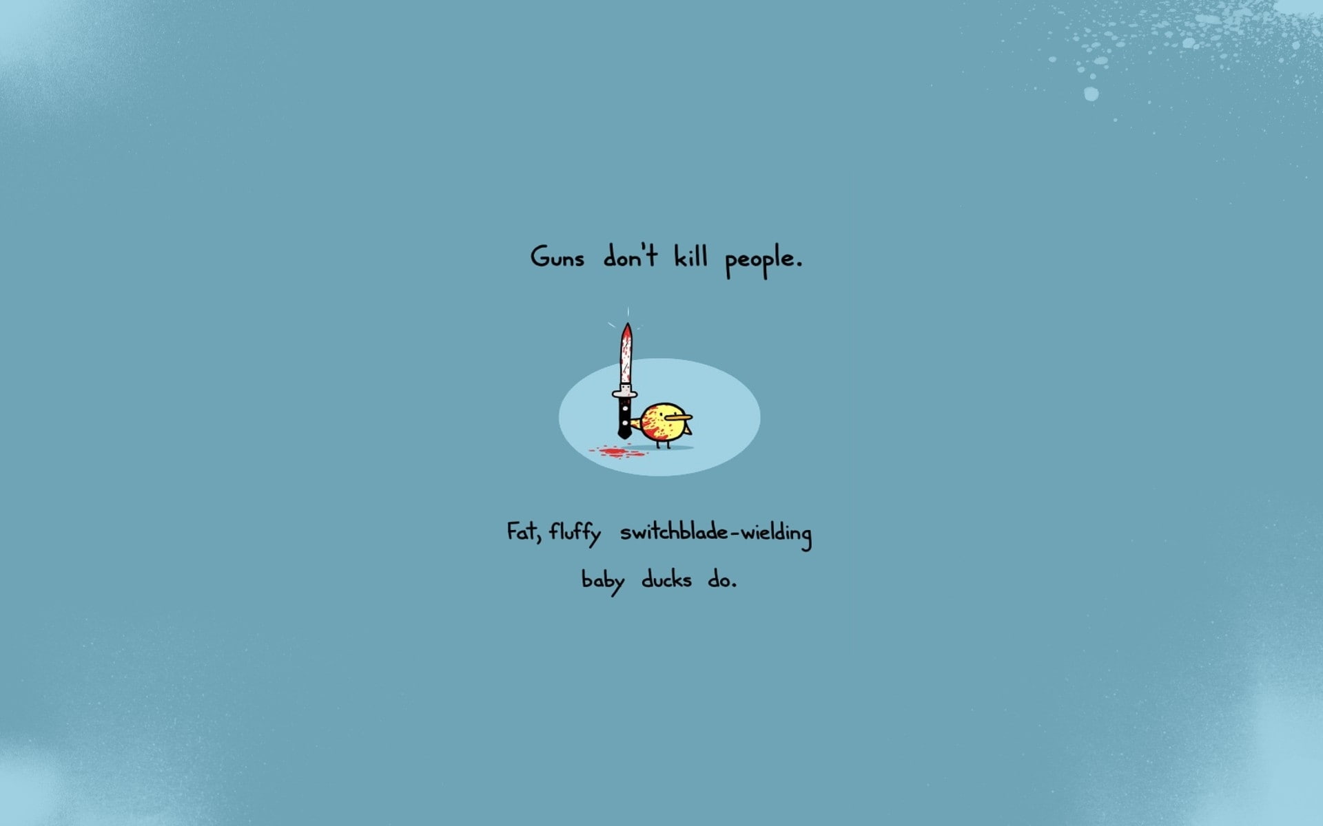 baby, animals, hd, typography, fat, minimalistic, 1080P, knives, art, fluffy, funny, ducks, HD Wallpaper