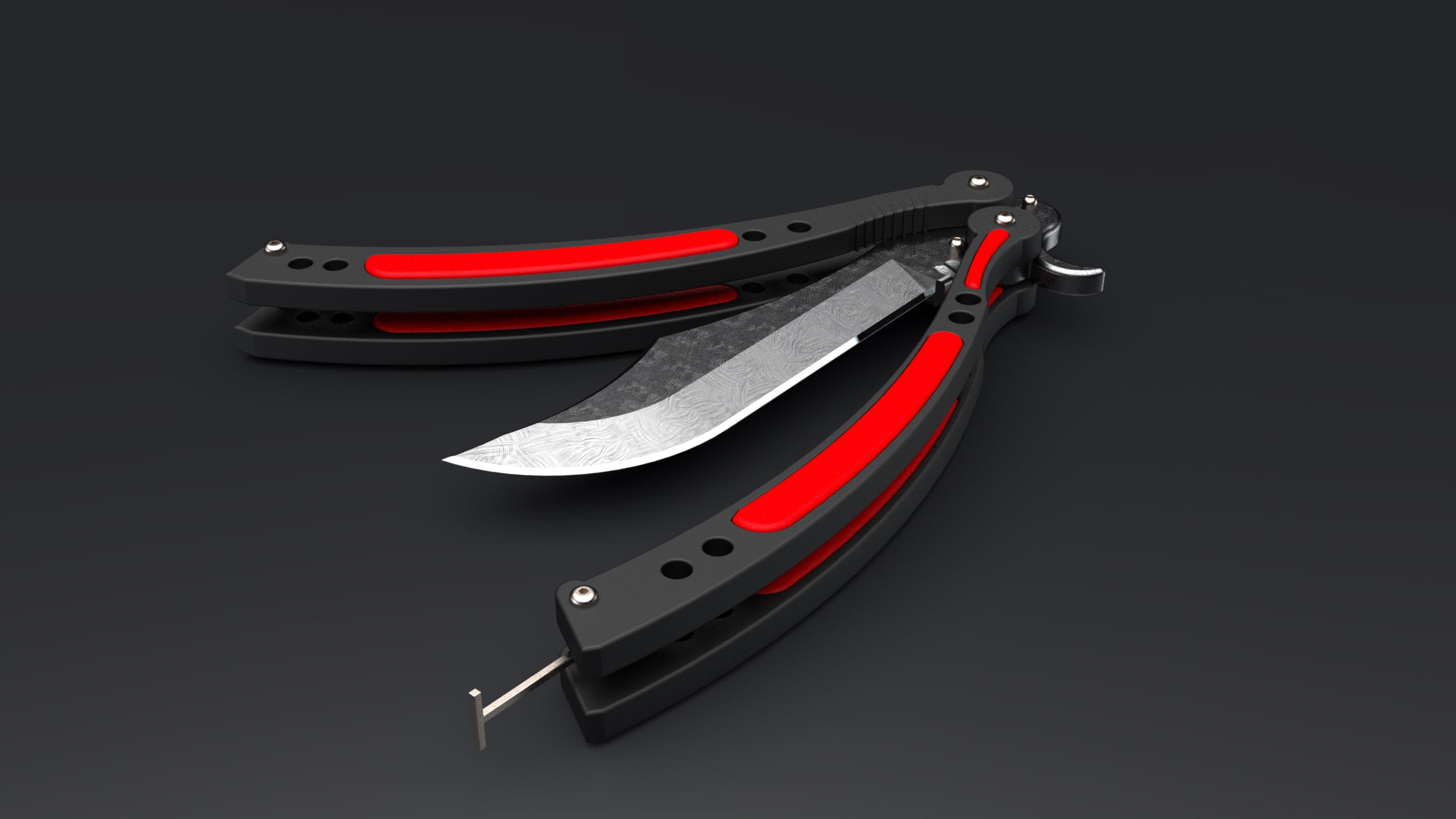 Counter-Strike: Global Offensive, butterfly knives, 2K, HD Wallpaper
