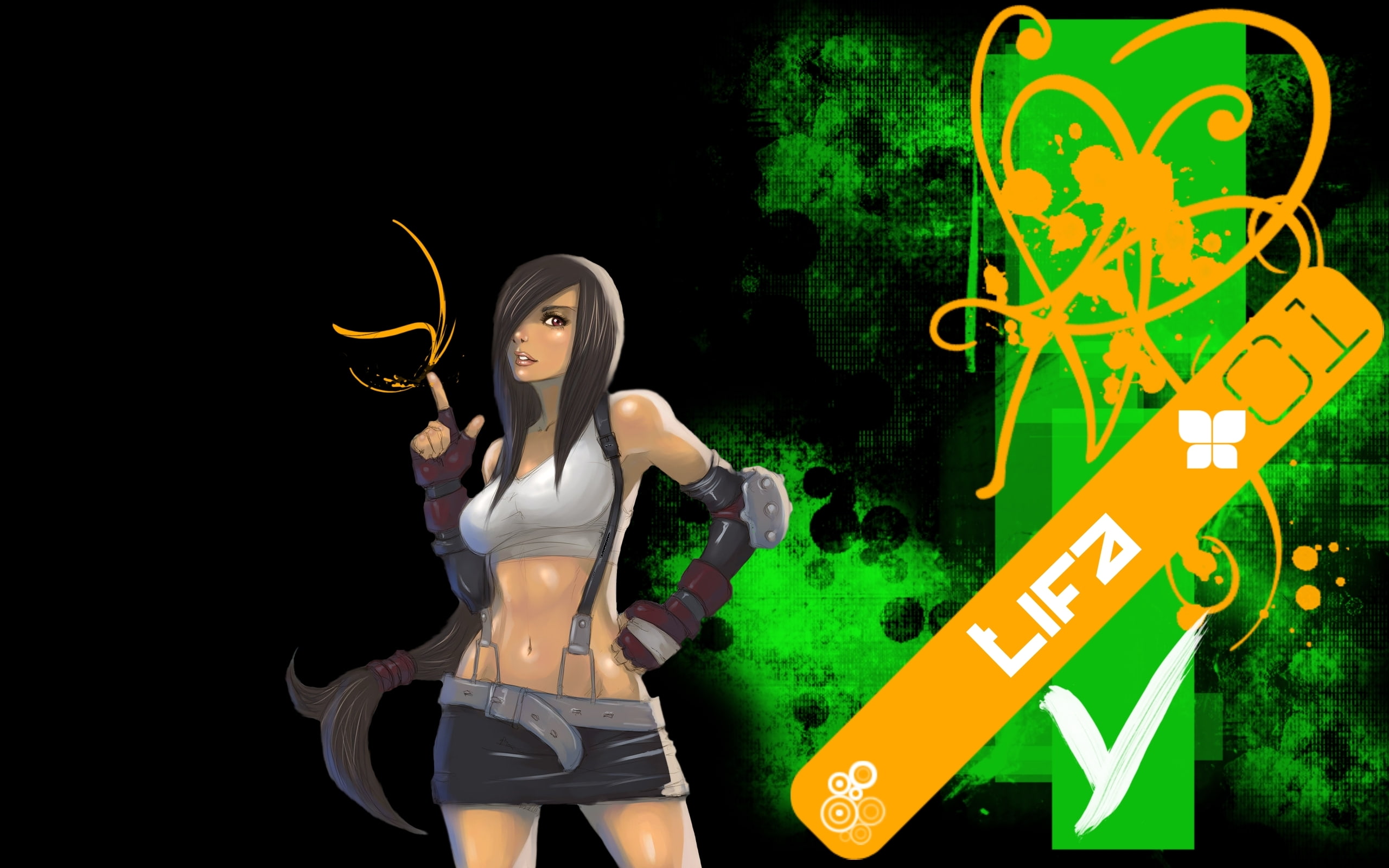 fantasy, x, art, games, vii, final, lockheart, video, Final Fantasy VII, Tifa Lockheart, tifa, 2K, hd, HD Wallpaper