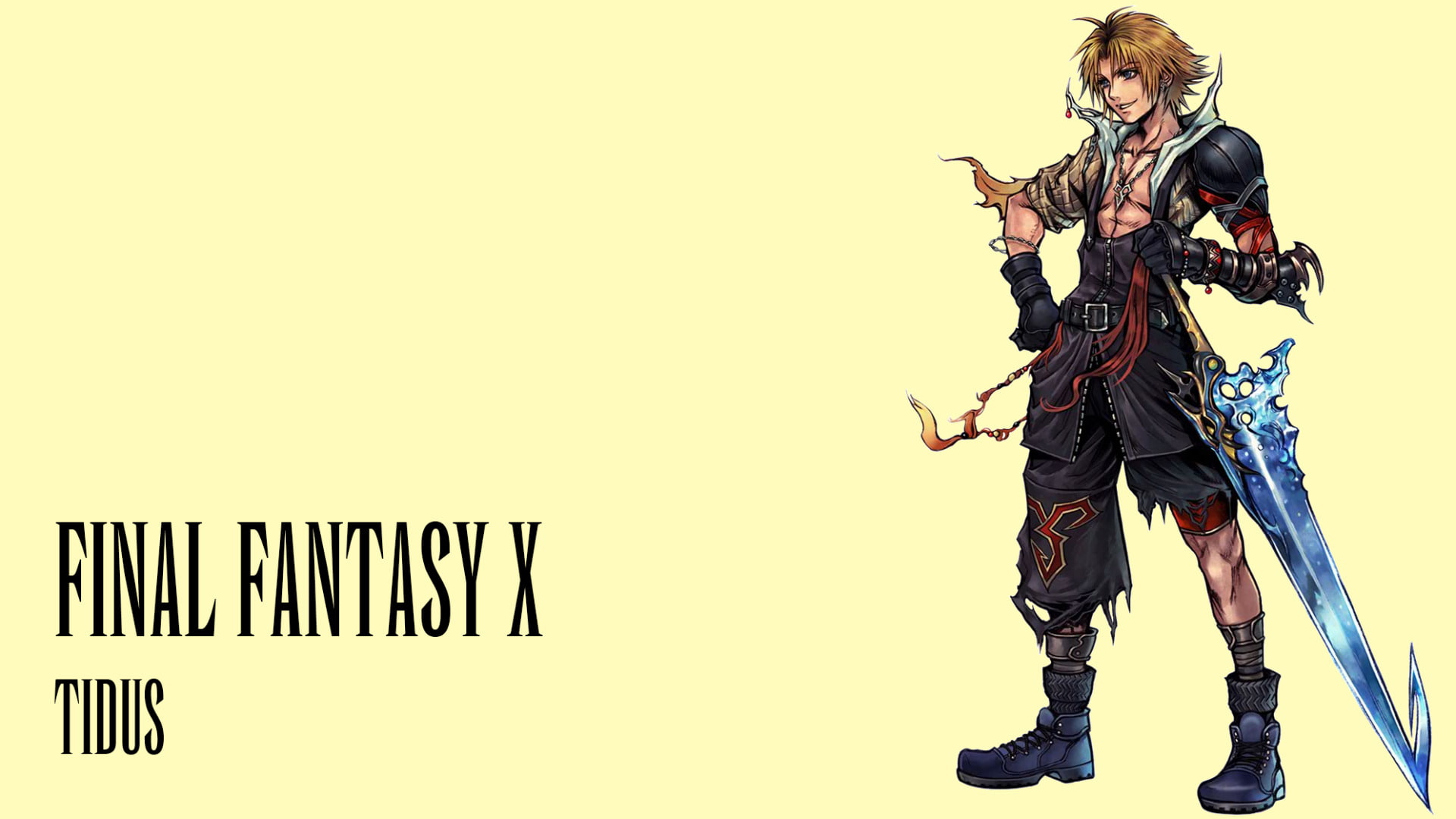 holding, Final Fantasy X, full length, young adult, Final Fantasy, standing, art and craft, weapon, communication, 1080P, young men, one person, fashion, HD Wallpaper