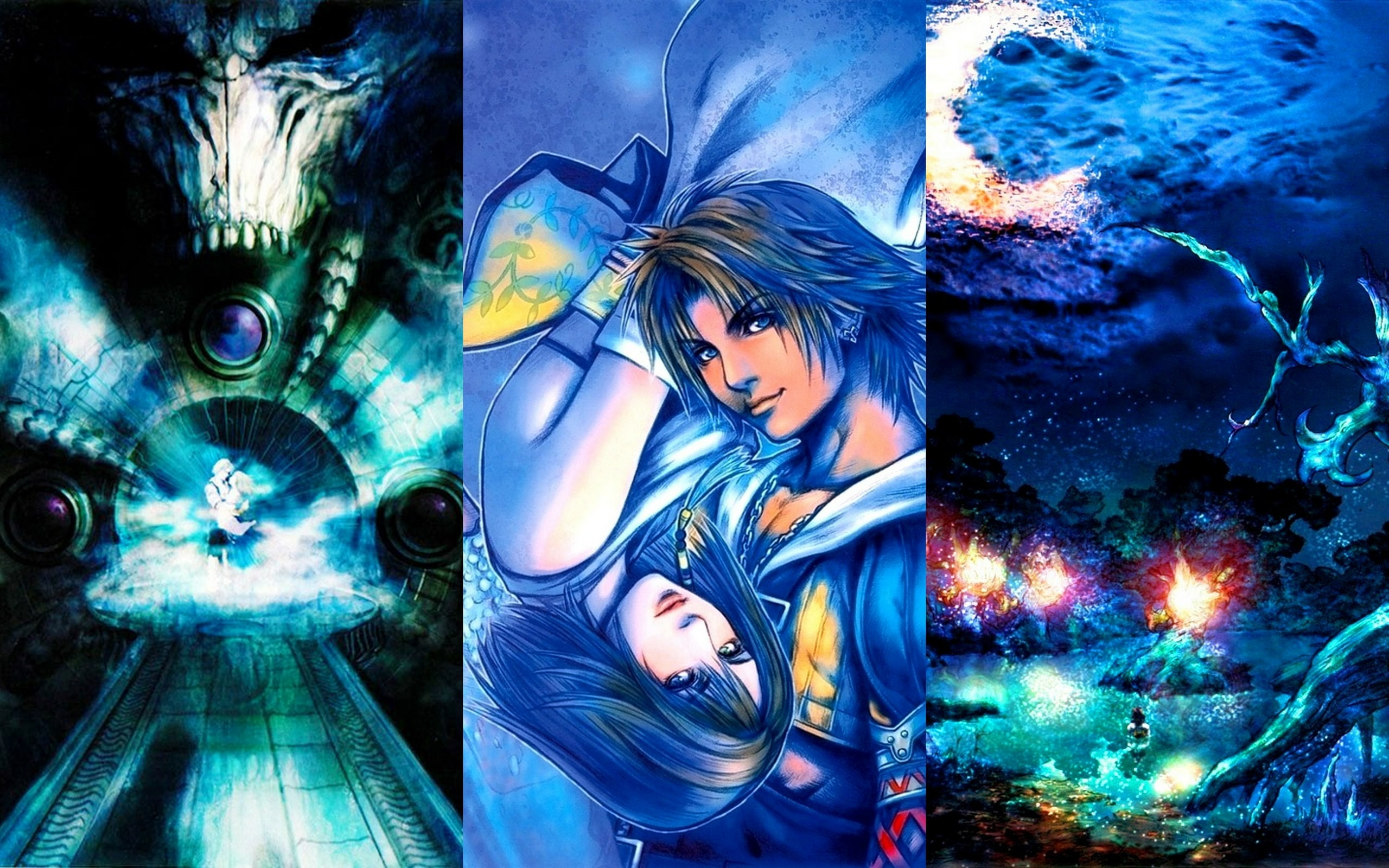 Bevelle, anime, fantasy, Macalania, final, Yuna, art, 2K, dreams, hd, Tidus, Vegnagun, HD Wallpaper