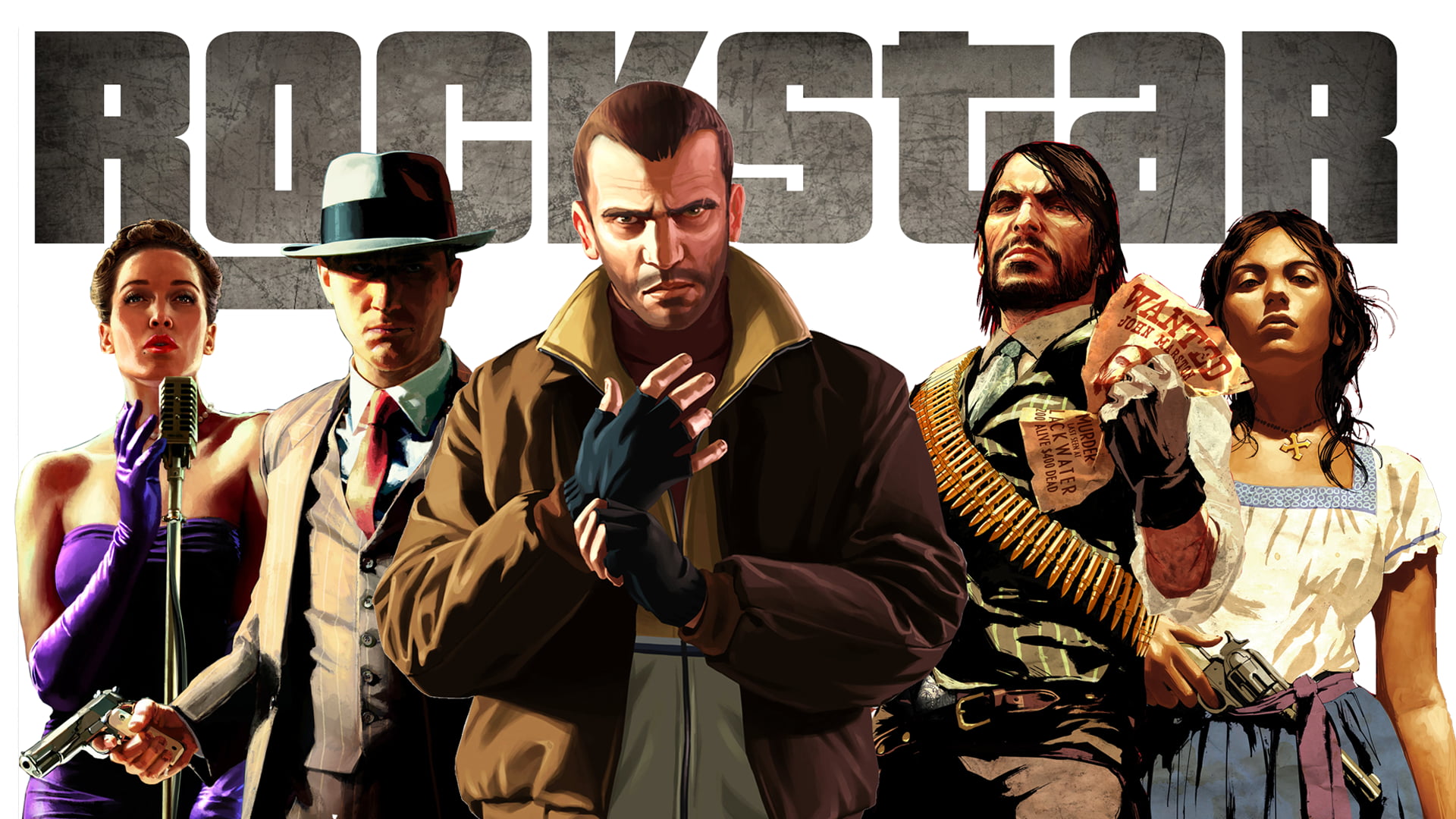 mid adult men, lifestyles, Red Dead Redemption, John Marston, Niko Bellic, adult, group of people, 1080P, men, young women, glasses, togetherness, casual clothing, HD Wallpaper