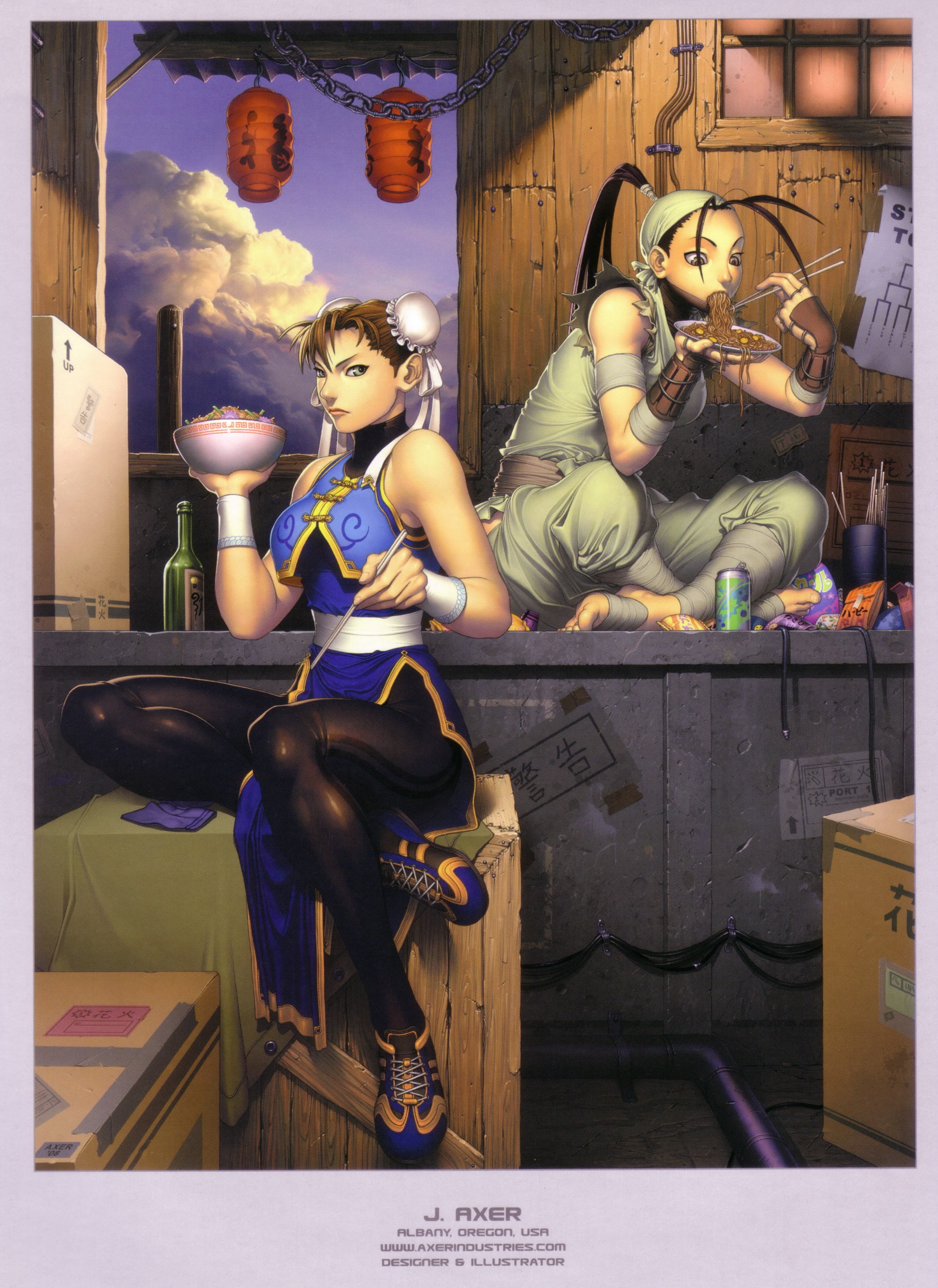 Video Games, video, art, 2K, artwork, fighter, ibuki, hd, artbook, chunli, games, x, street fighter, street, Phone HD Wallpaper