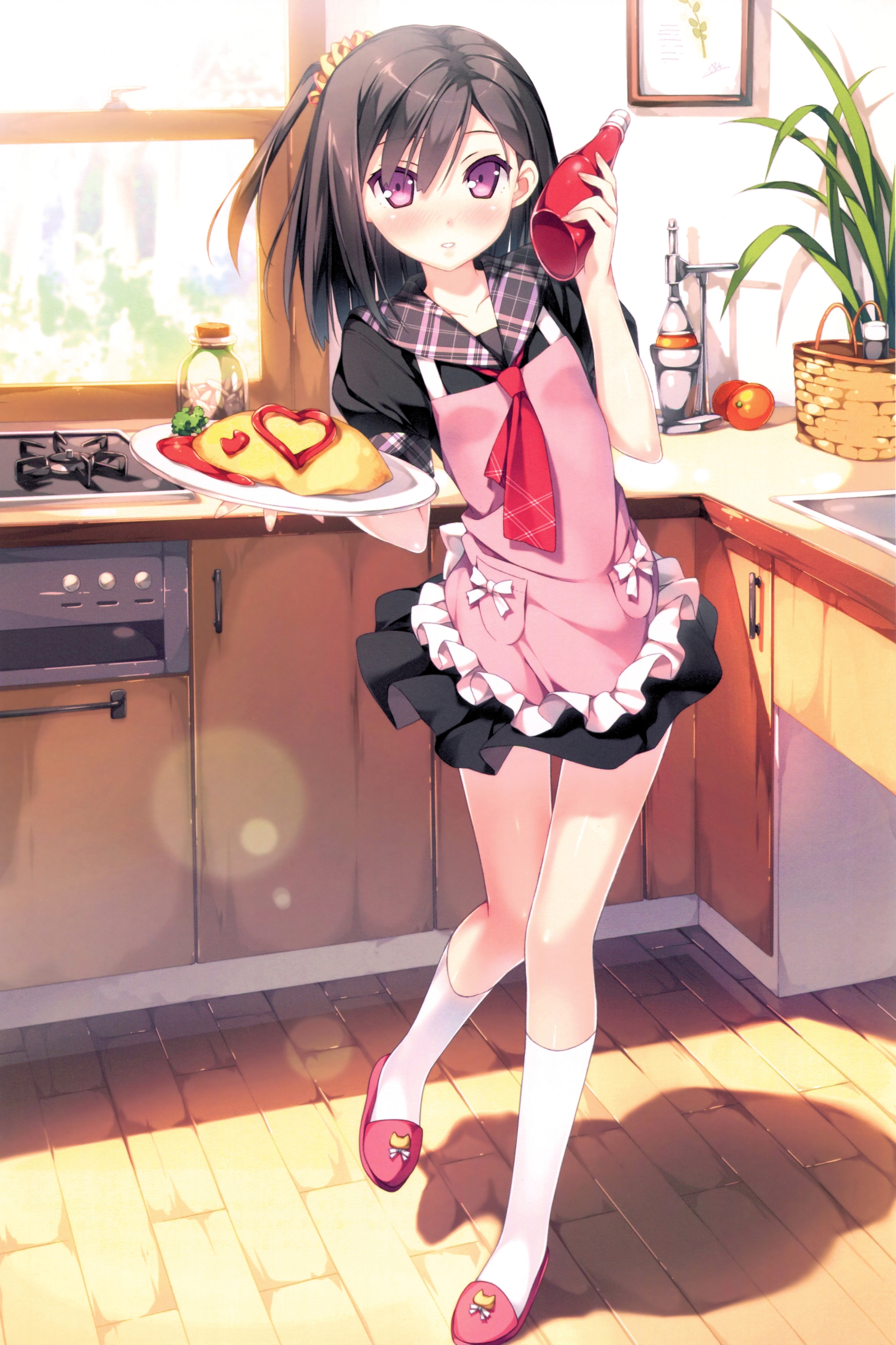 shizuku, (artbook), kantoku, anime, calendar, (kantoku), character, 2013, artbook, pure, girl, 5K, cute, mangaka, Phone HD Wallpaper