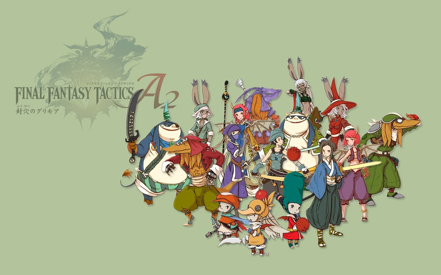 animal wildlife, tree, art and craft, outdoors, Video Game, people, colored background, studio shot, nature, Final Fantasy Tactics A2: Grimoire of the Rift, HD Wallpaper