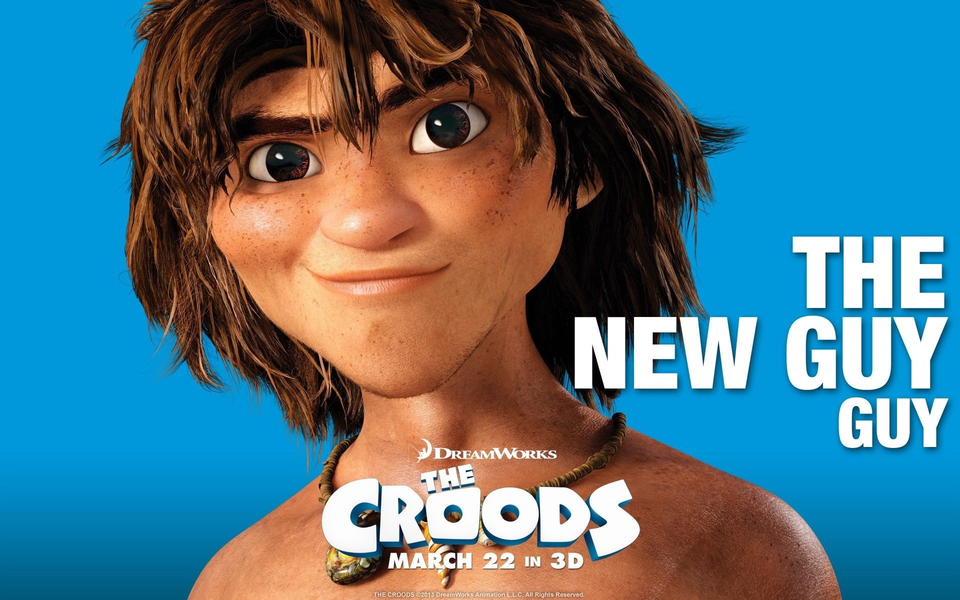 headshot, adult, colored background, blue background, 1080P, hd, women, lifestyles, front view, movie, croods, digital, one person, communication, HD Wallpaper