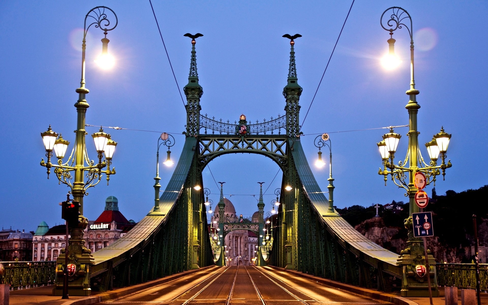 transportation, hd, hungary, no people, outdoors, sky, built structure, travel, nature, bridge - man made structure, tourism, electricity, connection, HD Wallpaper