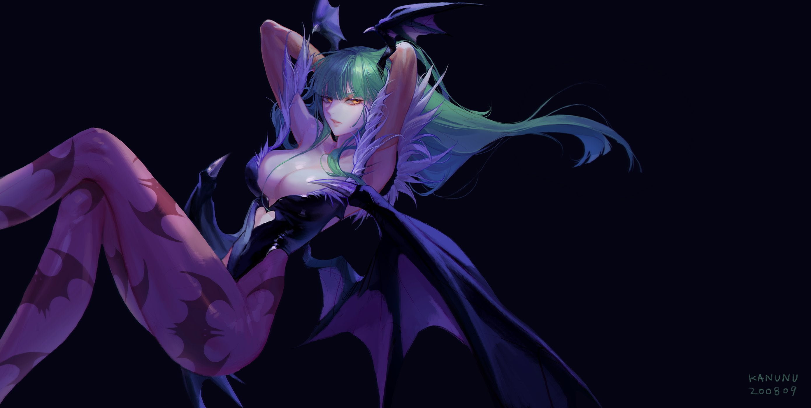 2K, artwork, Morrigan Aensland, HD Wallpaper