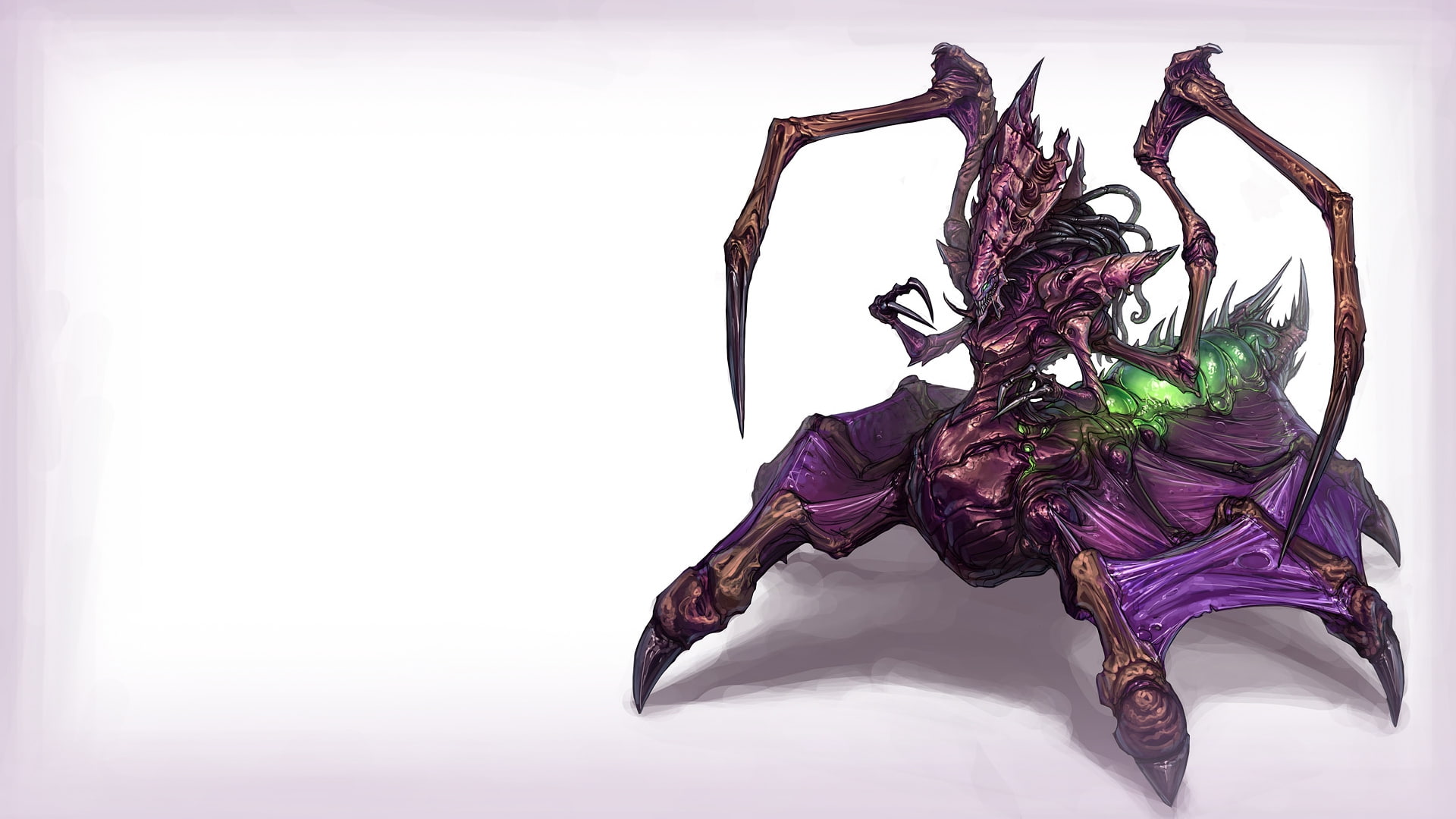 starcraft, hd, zerg, 1080P, games, art, ii, x, queen, Video Games, artwork, video, HD Wallpaper