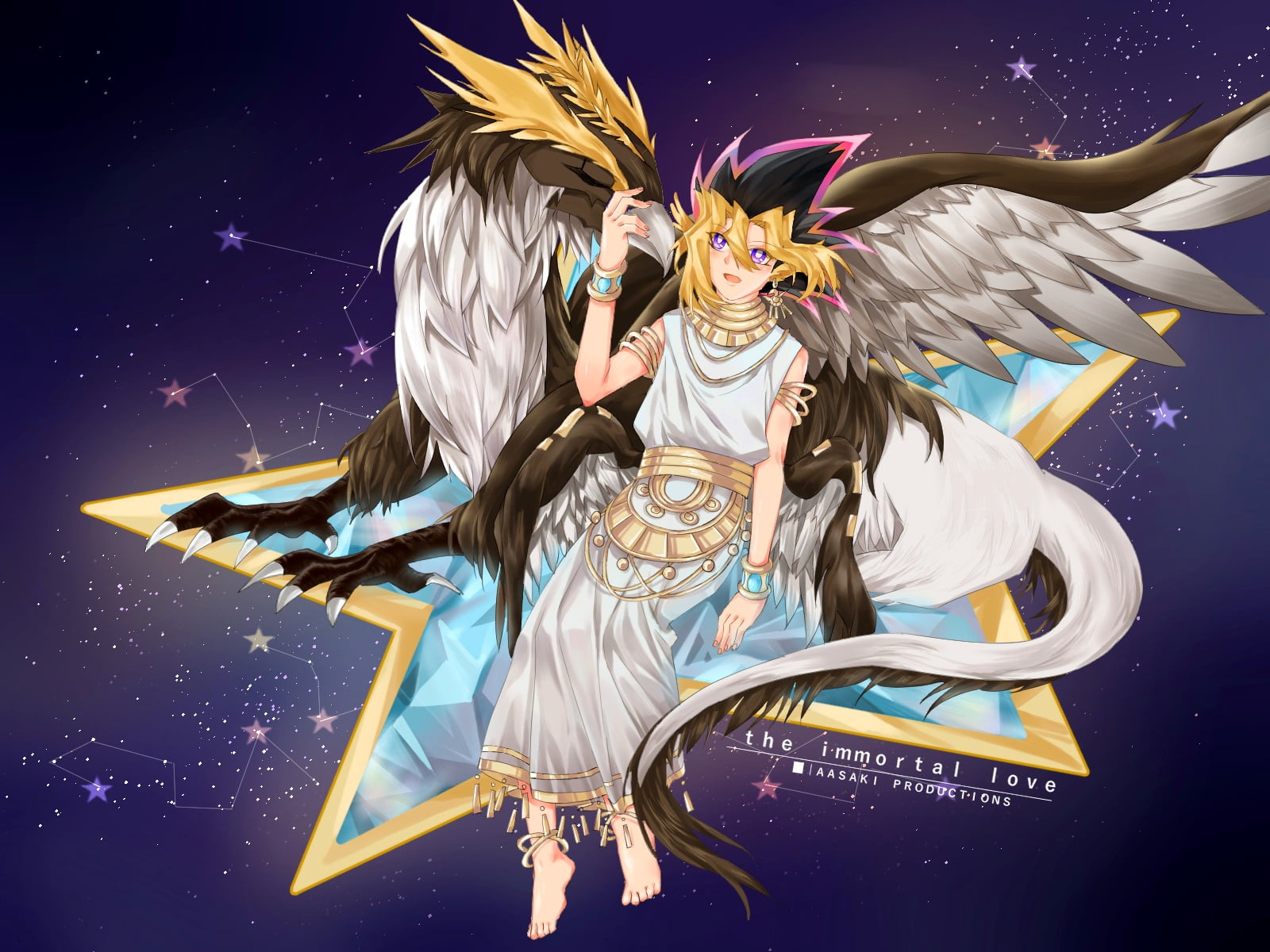 Yugi Moto, barefoot, anime, 720P, anime girls, HD Wallpaper