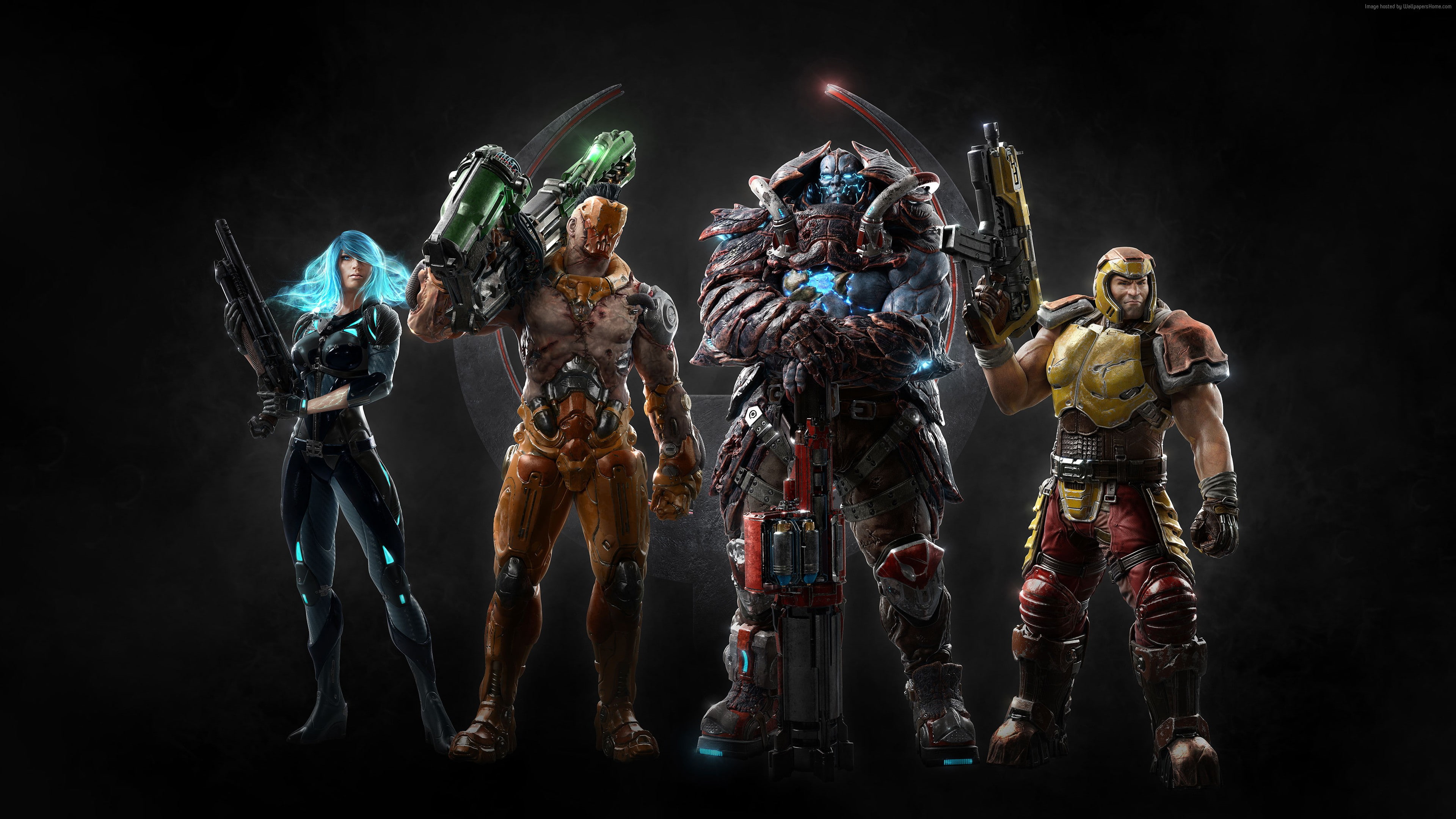 4K, 4K, poster, Quake Champions, HD Wallpaper