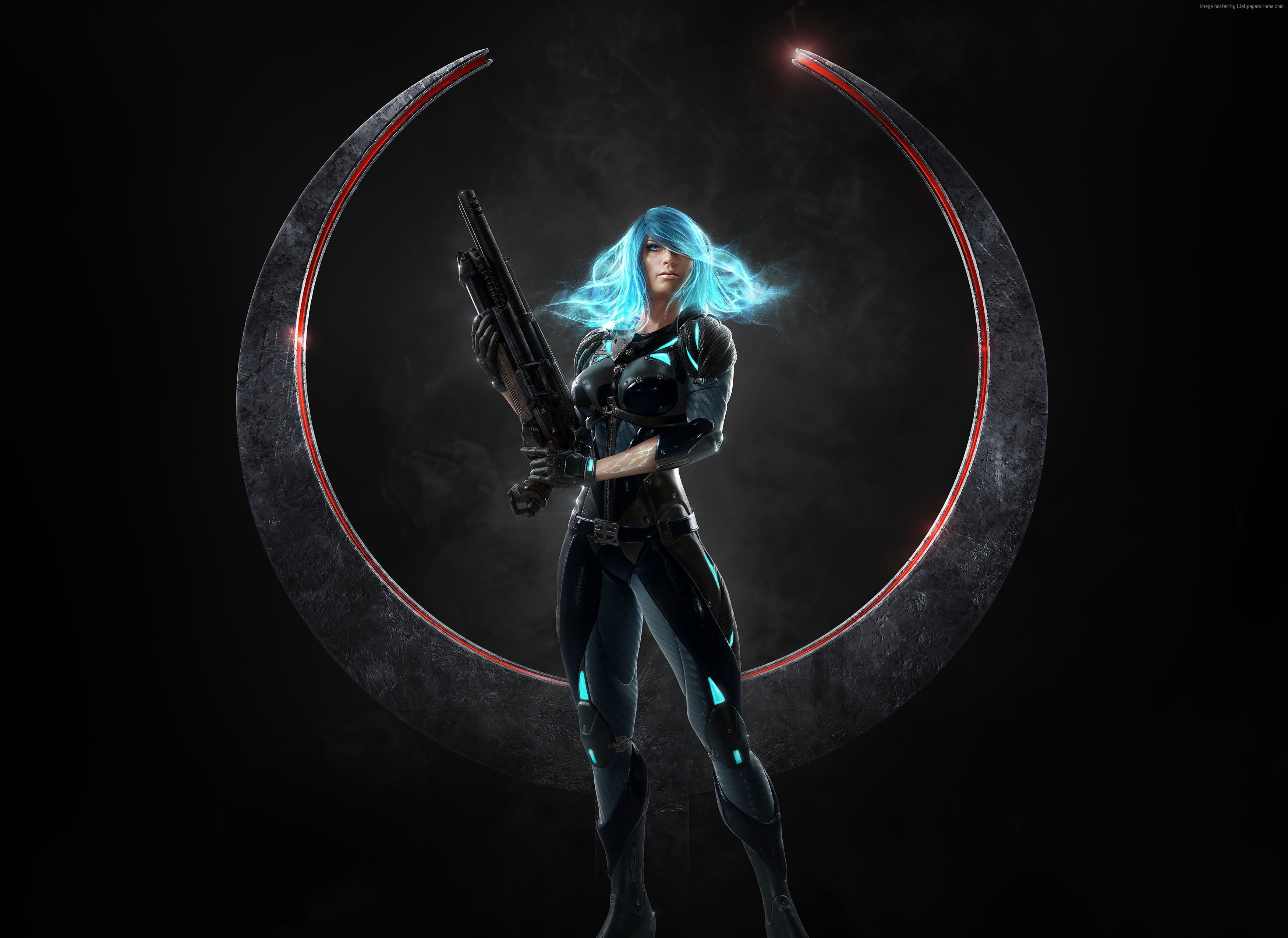 2K, shooter, pc, Quake Champions, best games, Nyx, HD Wallpaper