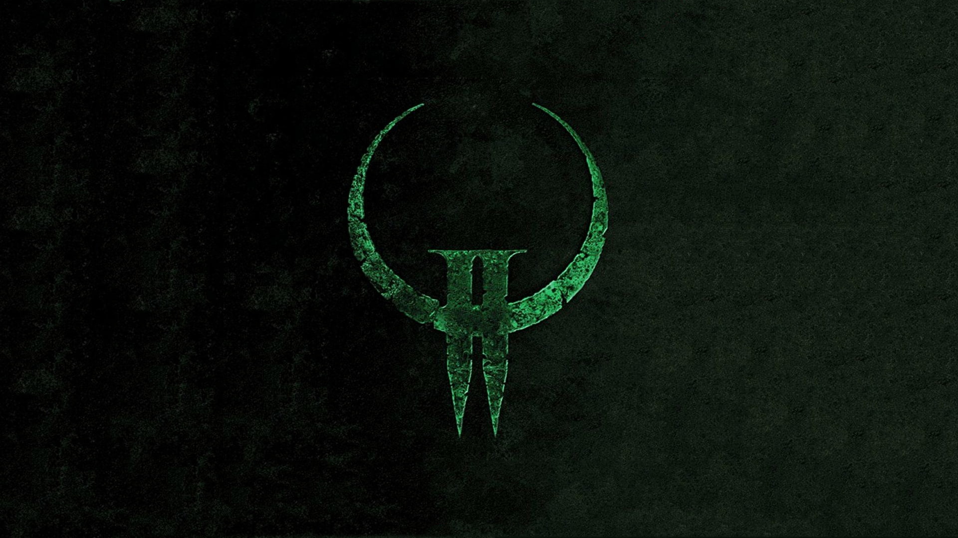1080P, crescent, video games, logo, moon, hd, design, green, quake, HD Wallpaper