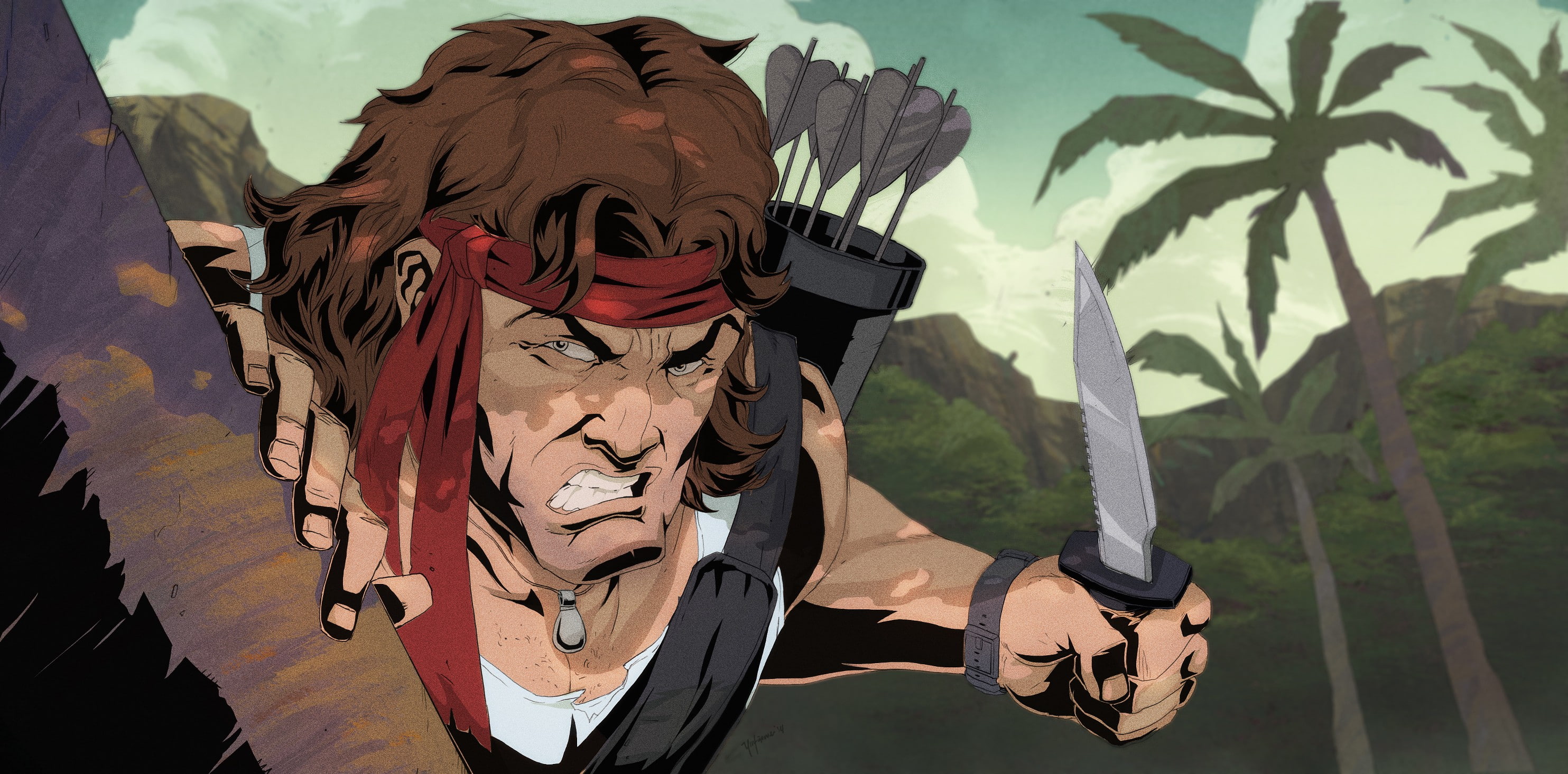 Rambo, artwork, fan art, 2K, HD Wallpaper