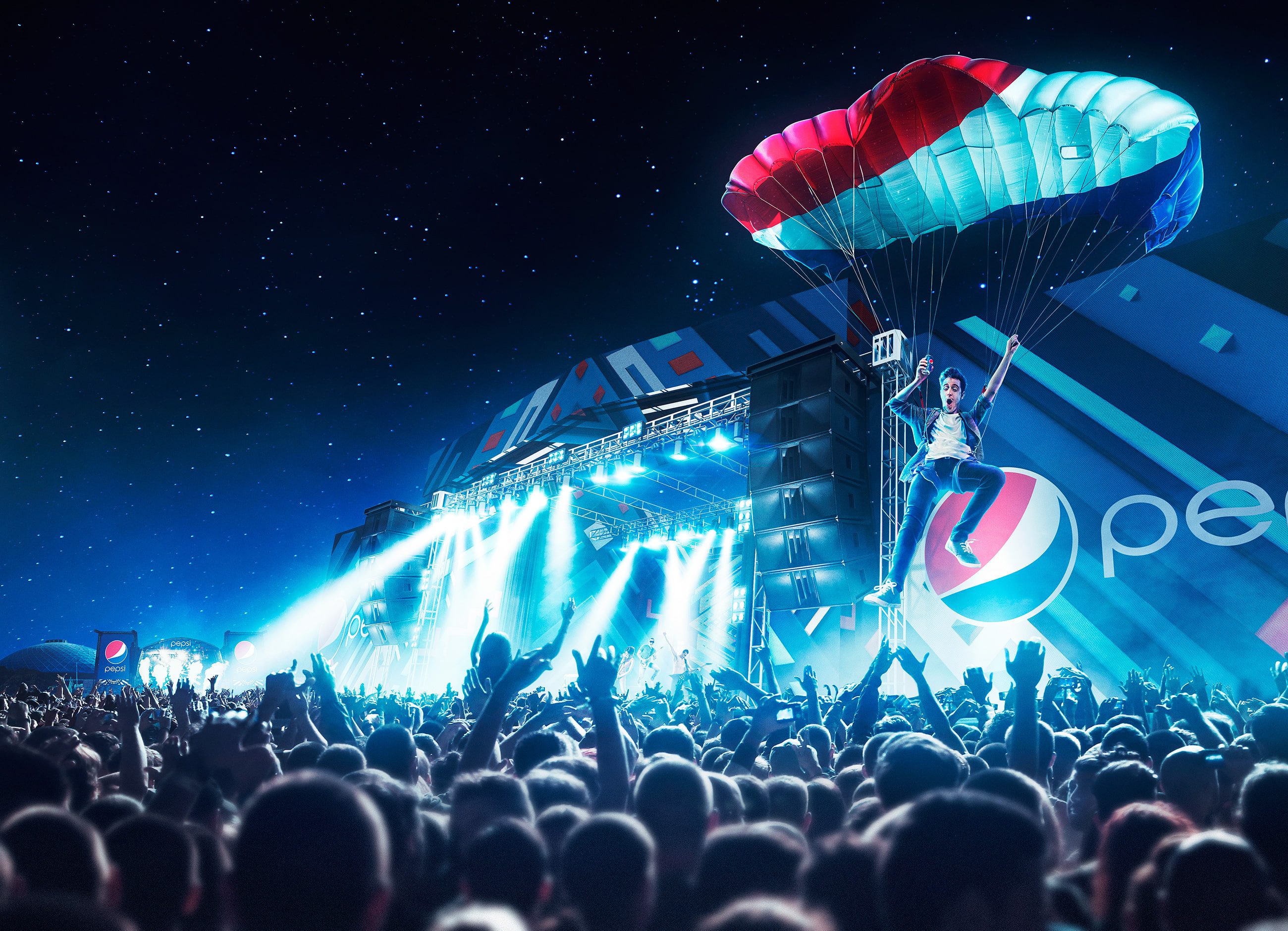 Skydive, 2K, Live concert, Pepsi, HD Wallpaper