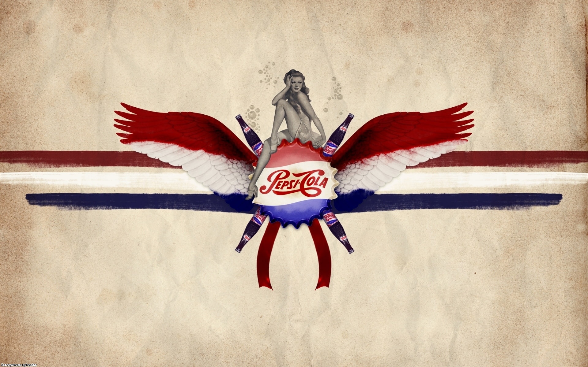 Girl, cola, Wings, drink, 1080P, Pepsi, HD Wallpaper