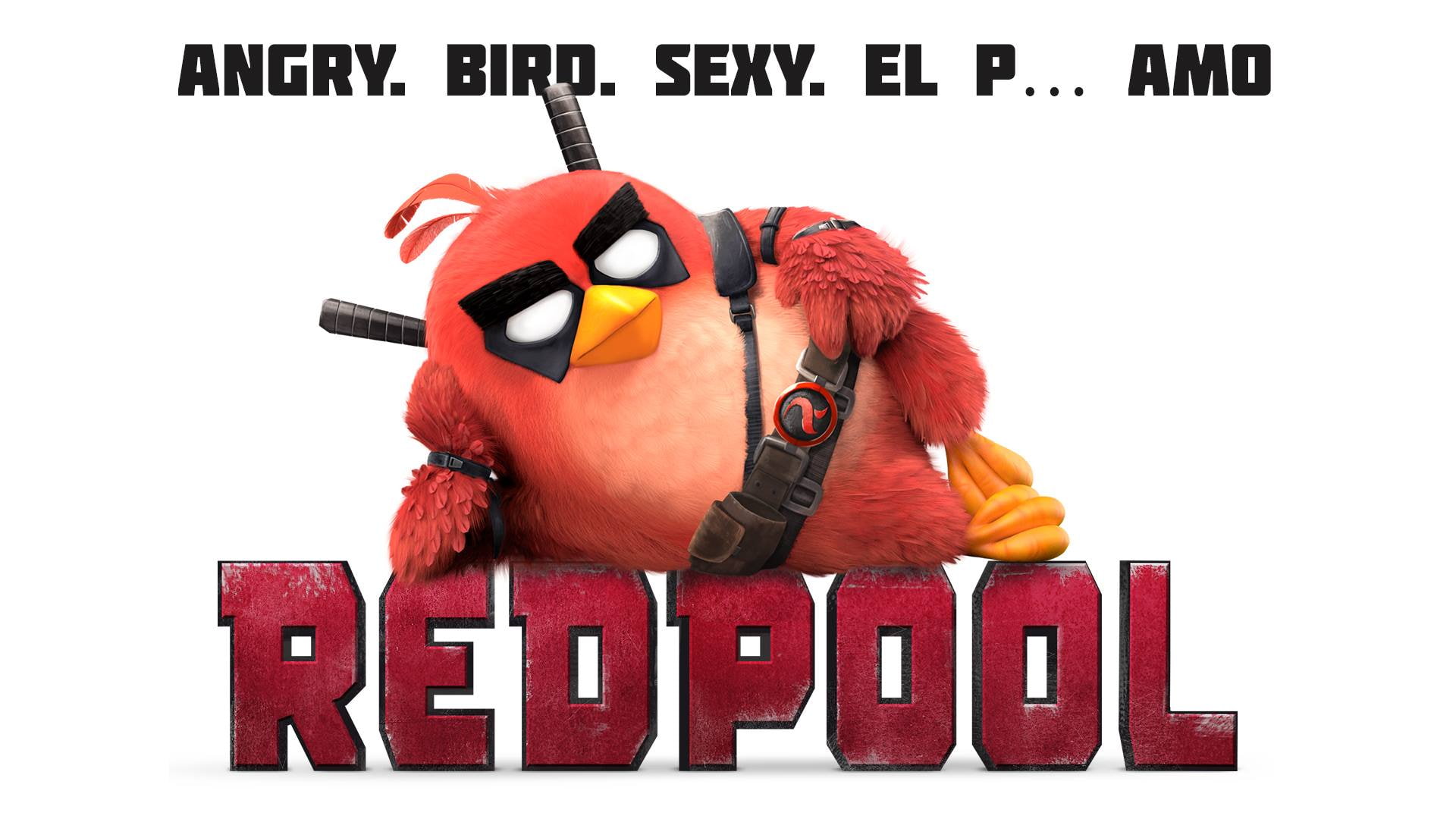 Angry Birds, 1080P, Redpool, Deadpool, HD Wallpaper