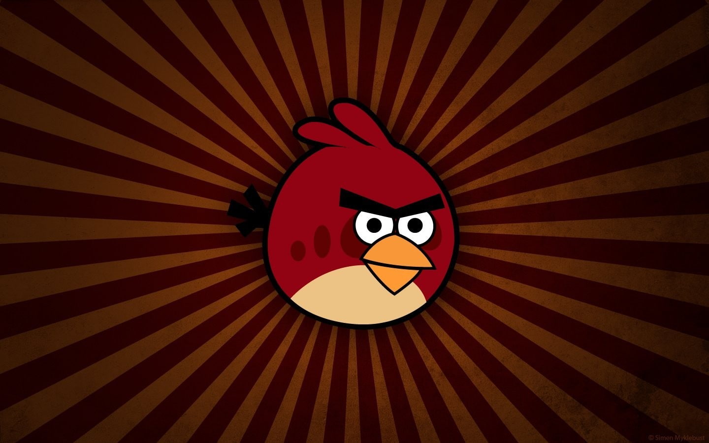 human representation, no people, red, ceiling, video games, 720P, male likeness, Angry Birds, creativity, art and craft, circle, shape, striped, design, HD Wallpaper