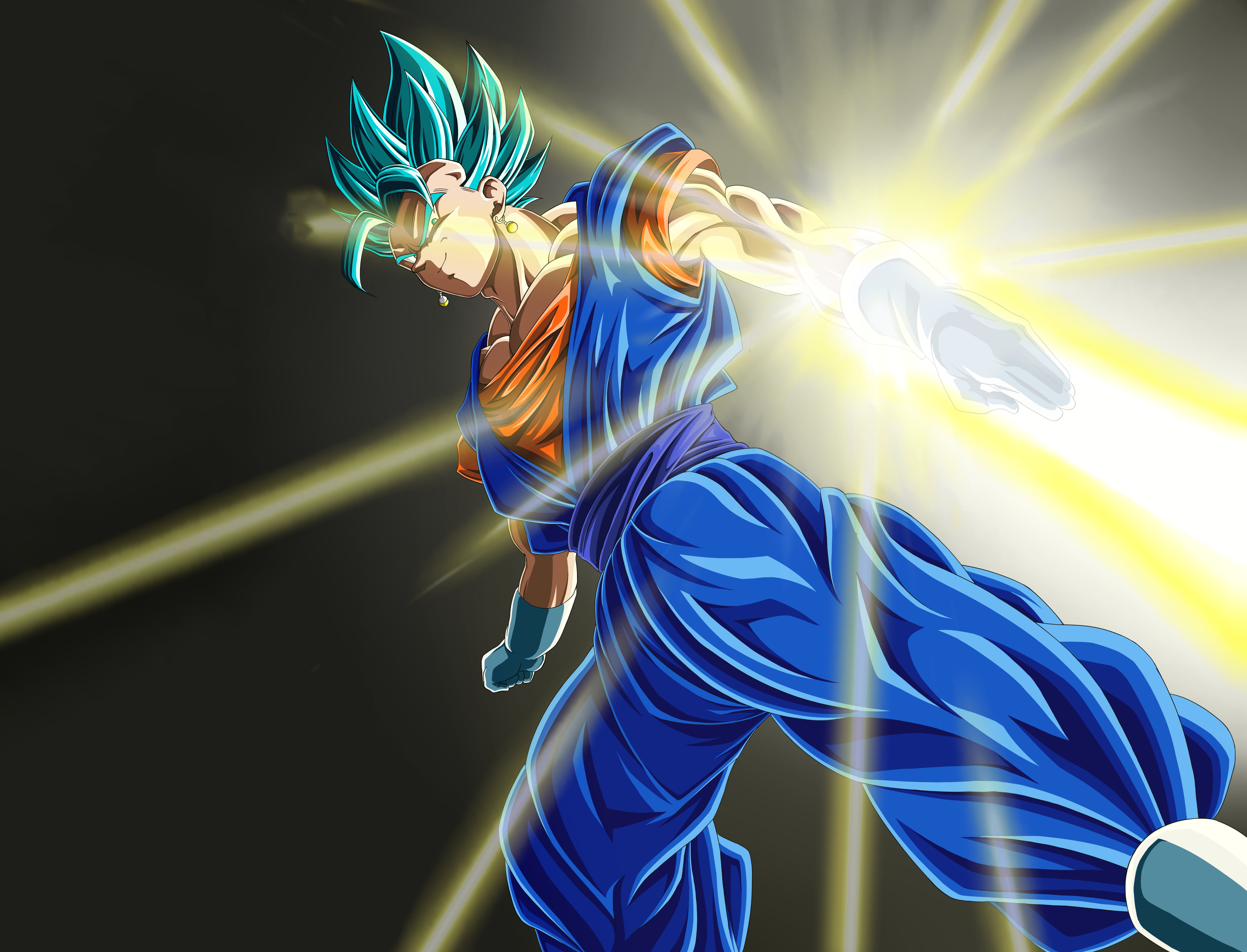 Super Saiyan Blue, Vegetto (Dragon Ball), 5K, Dragon Ball Super, Dragon Ball Z, Dragon Ball, HD Wallpaper
