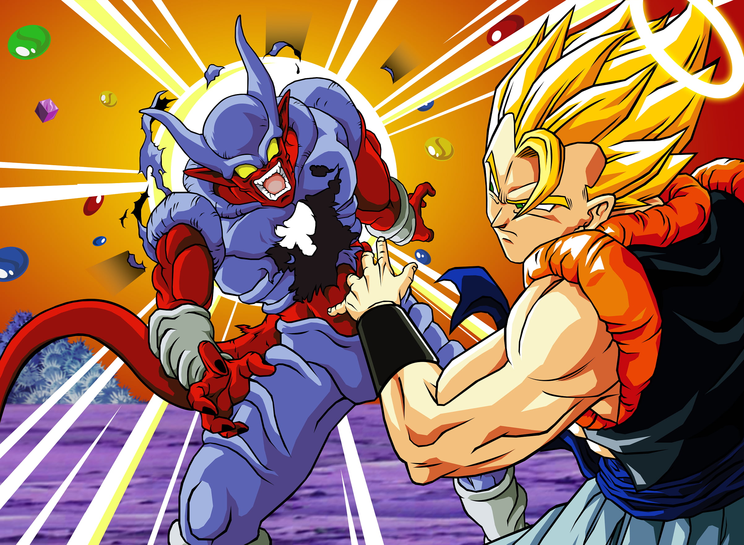 dragon, Dragon Ball, enjoyment, human representation, leisure activity, fun, Dragon Ball Z, multi colored, arts culture and entertainment, gogeta, 1080P, HD Wallpaper