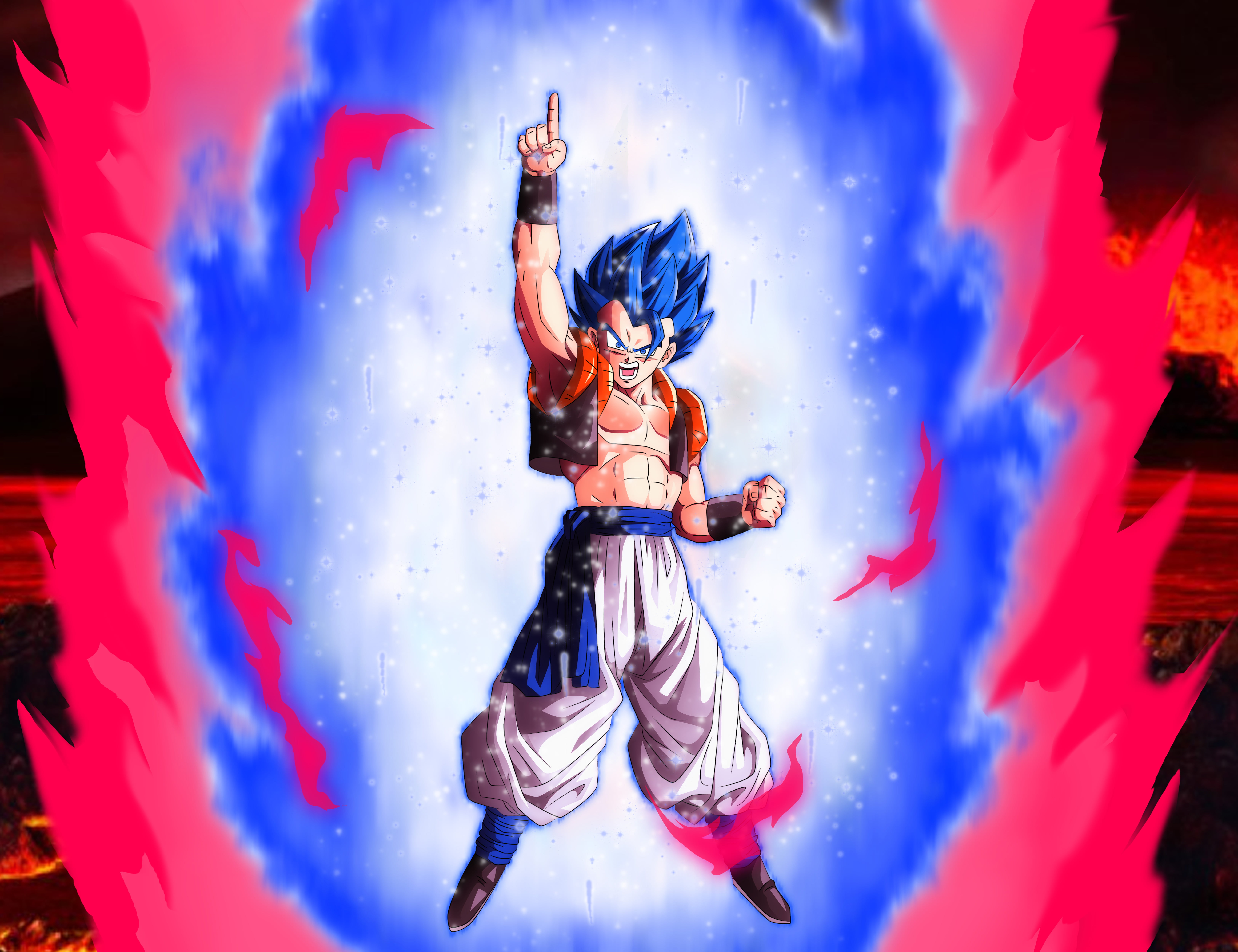 Movie, Dragon Ball Super: Broly, 5K, Gogeta (Dragon Ball), Super Saiyan Blue, HD Wallpaper