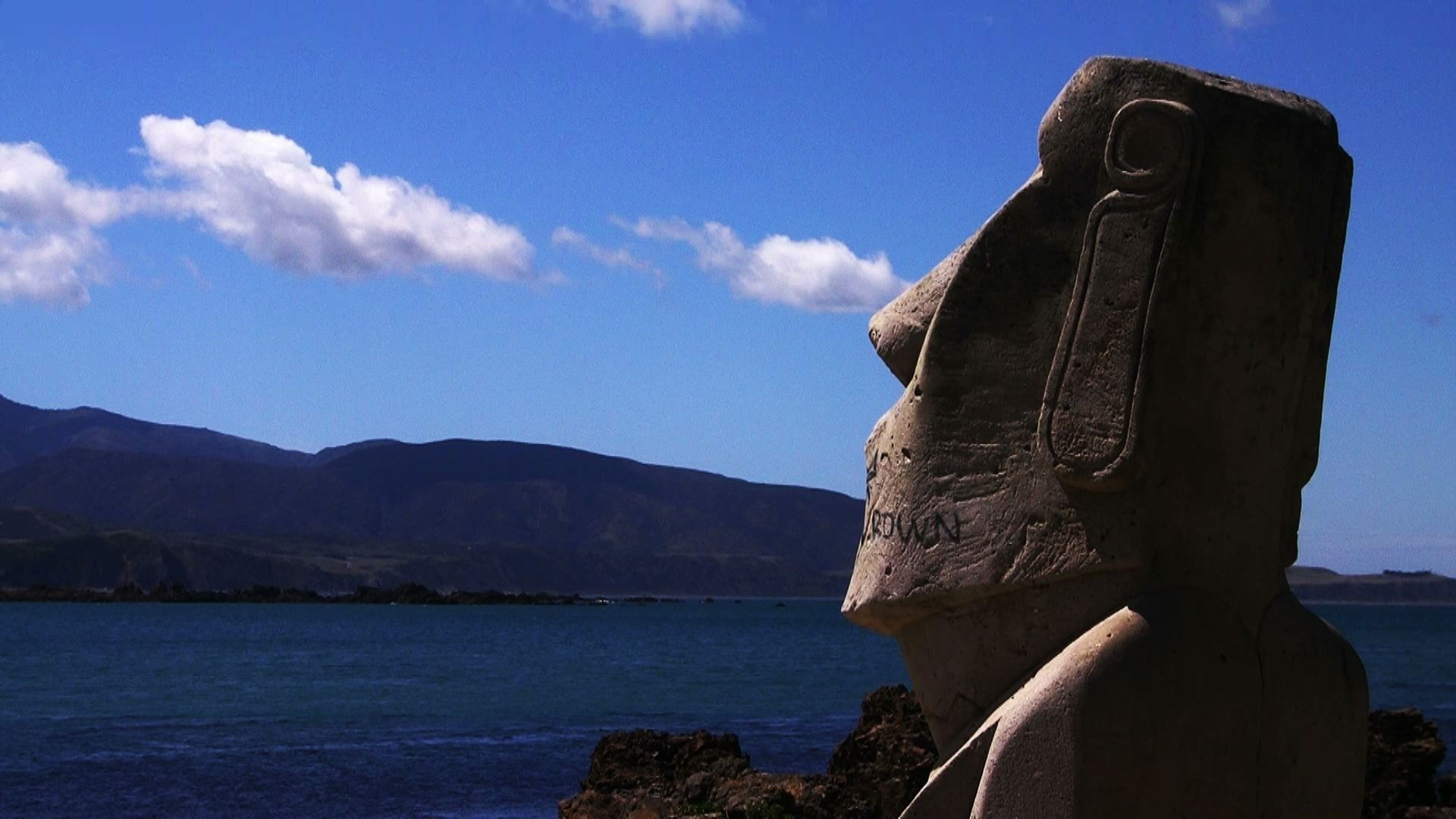 photography, Moai, island, sky, Easter Island, landscape, sea, 1080P, HD Wallpaper