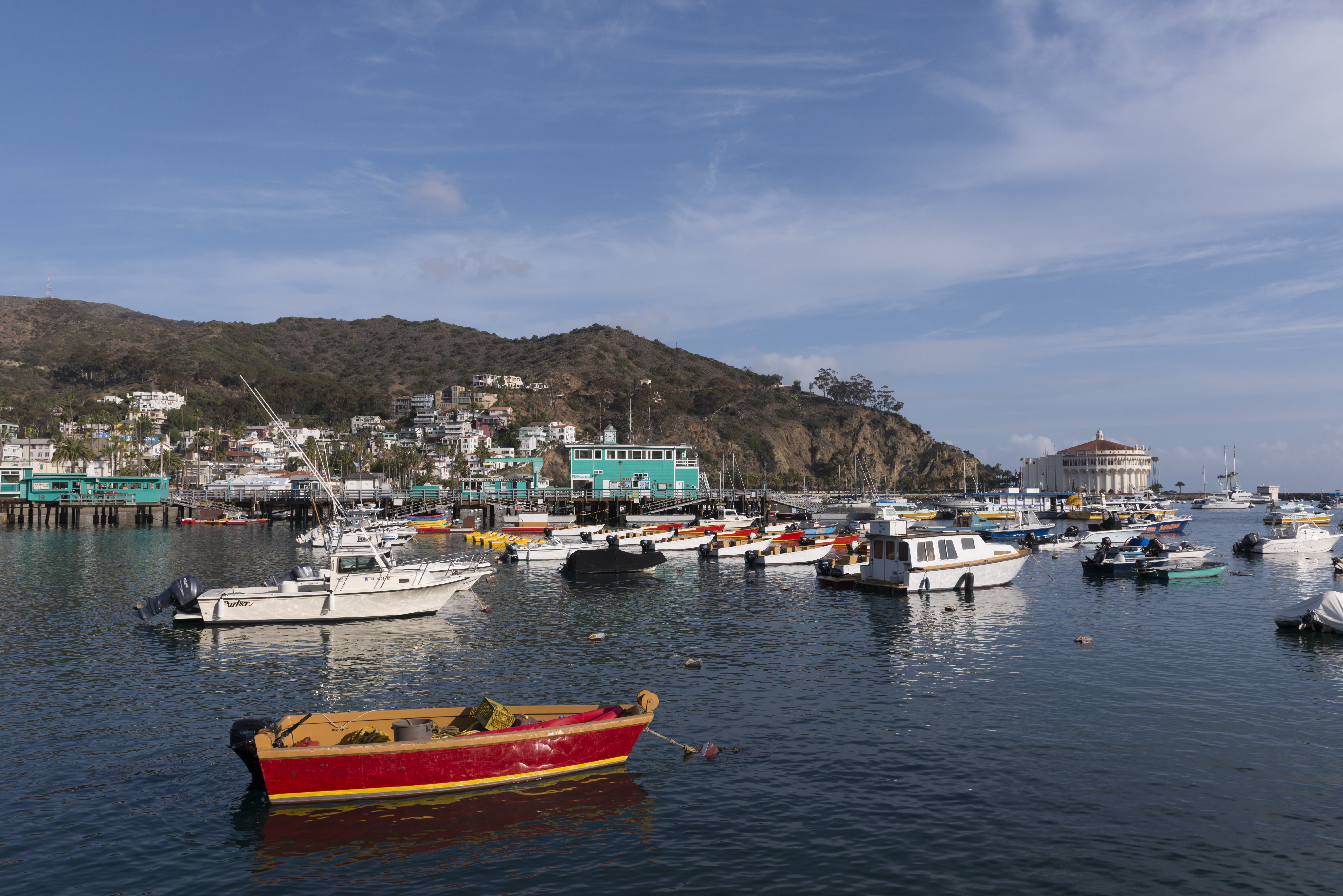 nautical, architecture, 5K, moored, yacht, outdoors, coast, santa catalina, building exterior, anchored, sky, marina, fishing industry, vessels, built structure, HD Wallpaper