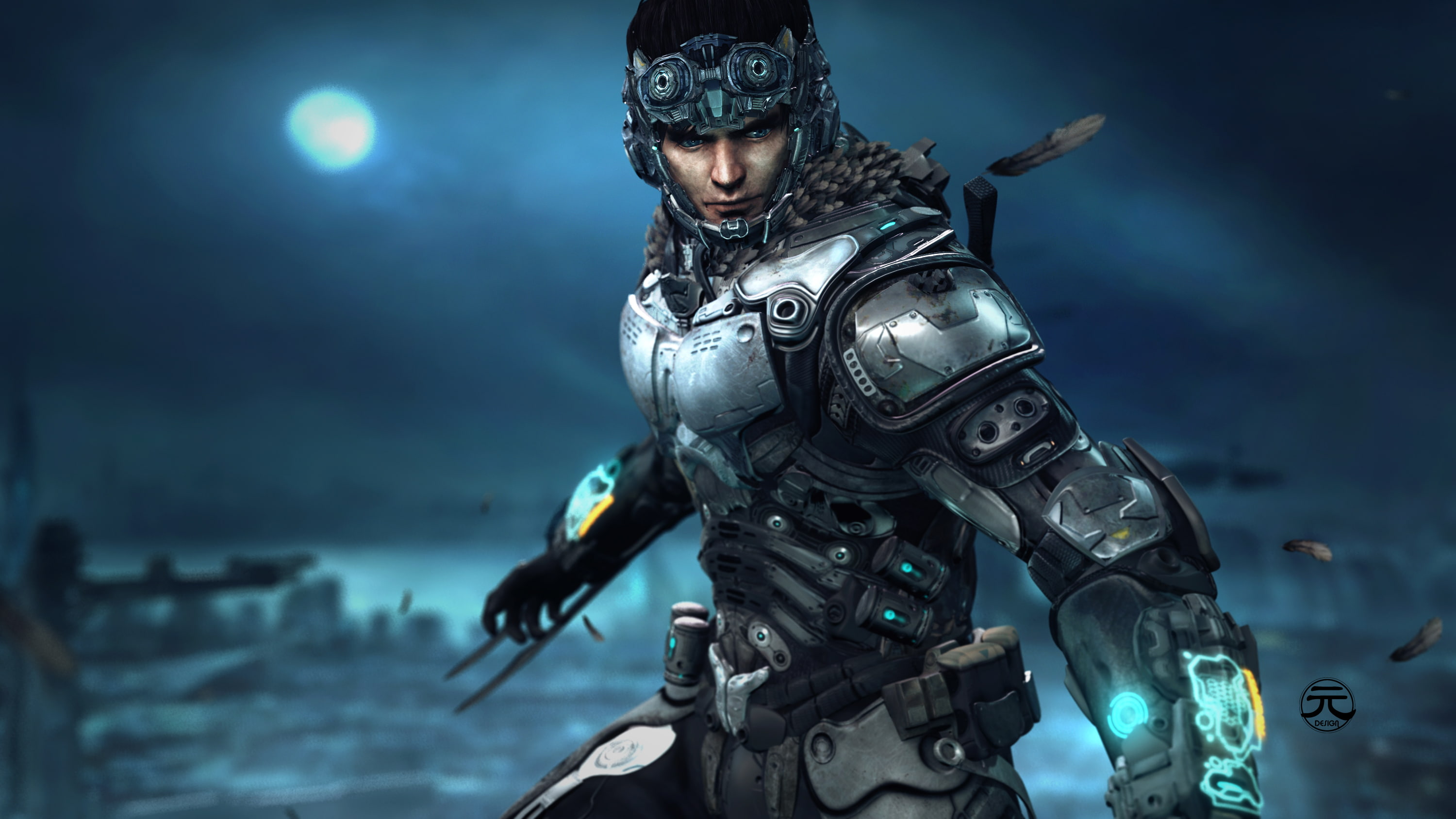 soldiers, look, costume, 2K, ninox, chio, armor, helmet, HD Wallpaper