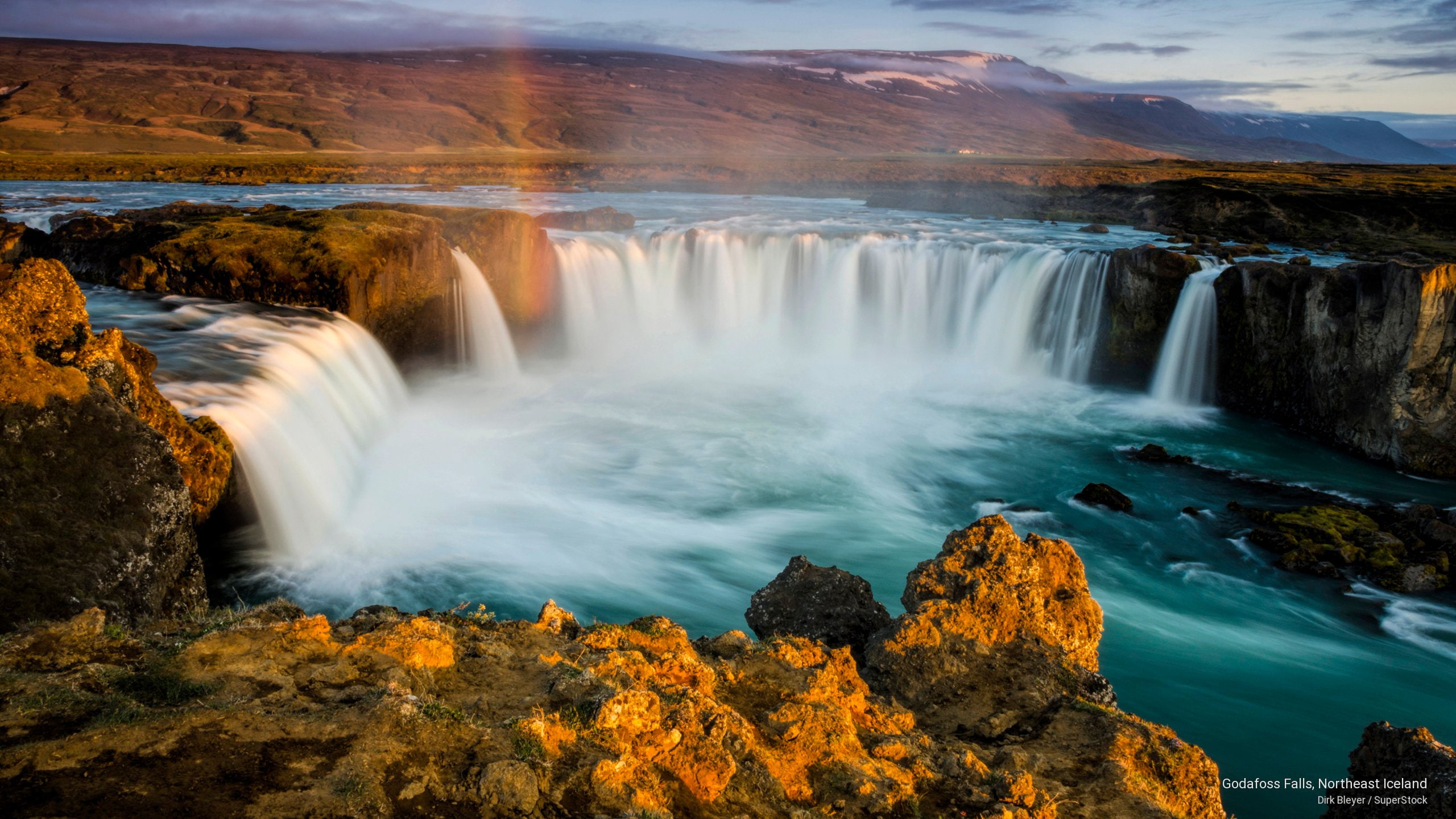 iceland, godafoss, northeast, falls, Waterfalls, 2K, HD Wallpaper