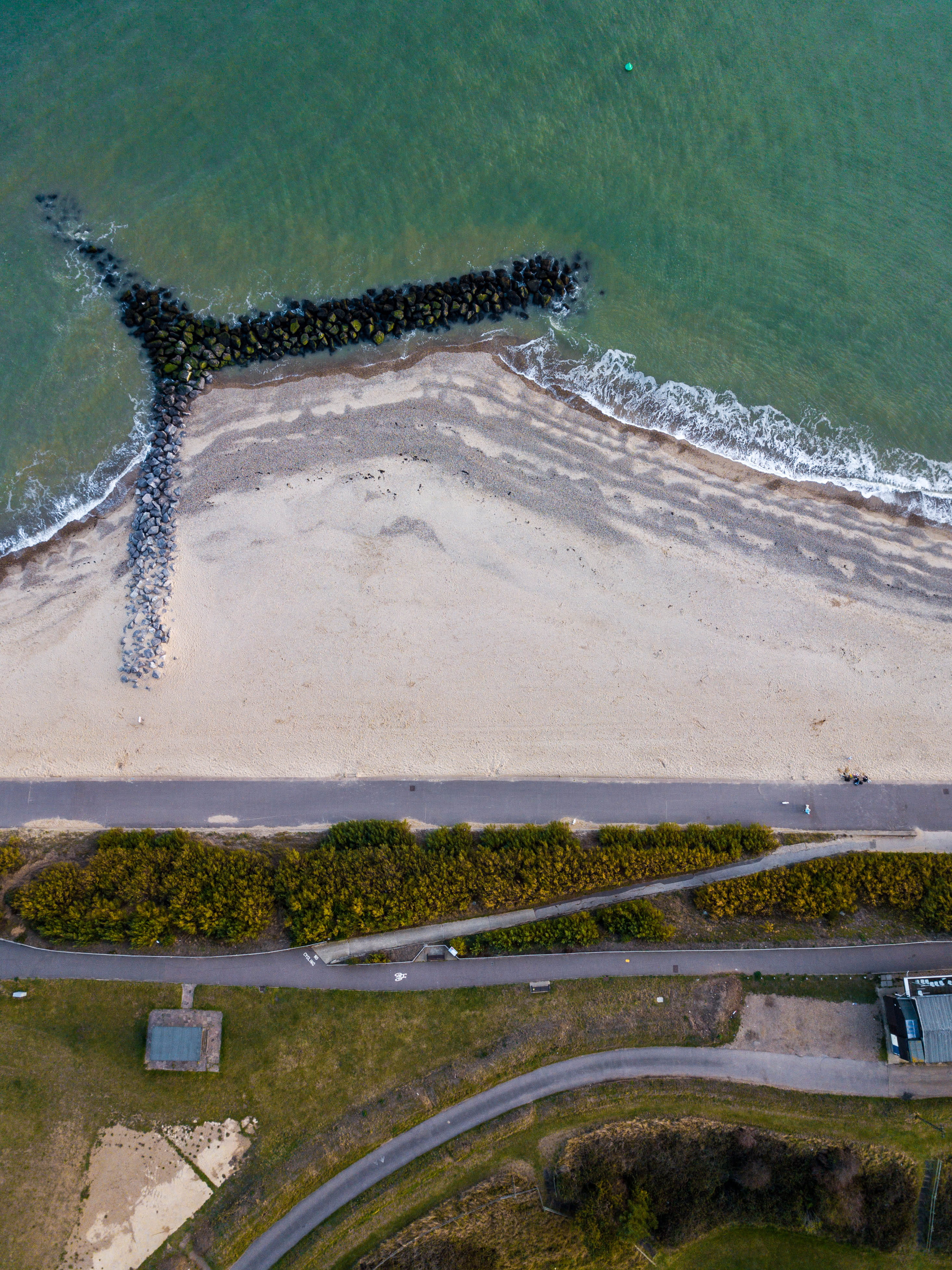 outdoors, beach, photography, tranquil scene, tree, high angle view, photo, land, ocean, seashore, aerial, bird, 4K, scenics - nature, environment, nature, Phone HD Wallpaper