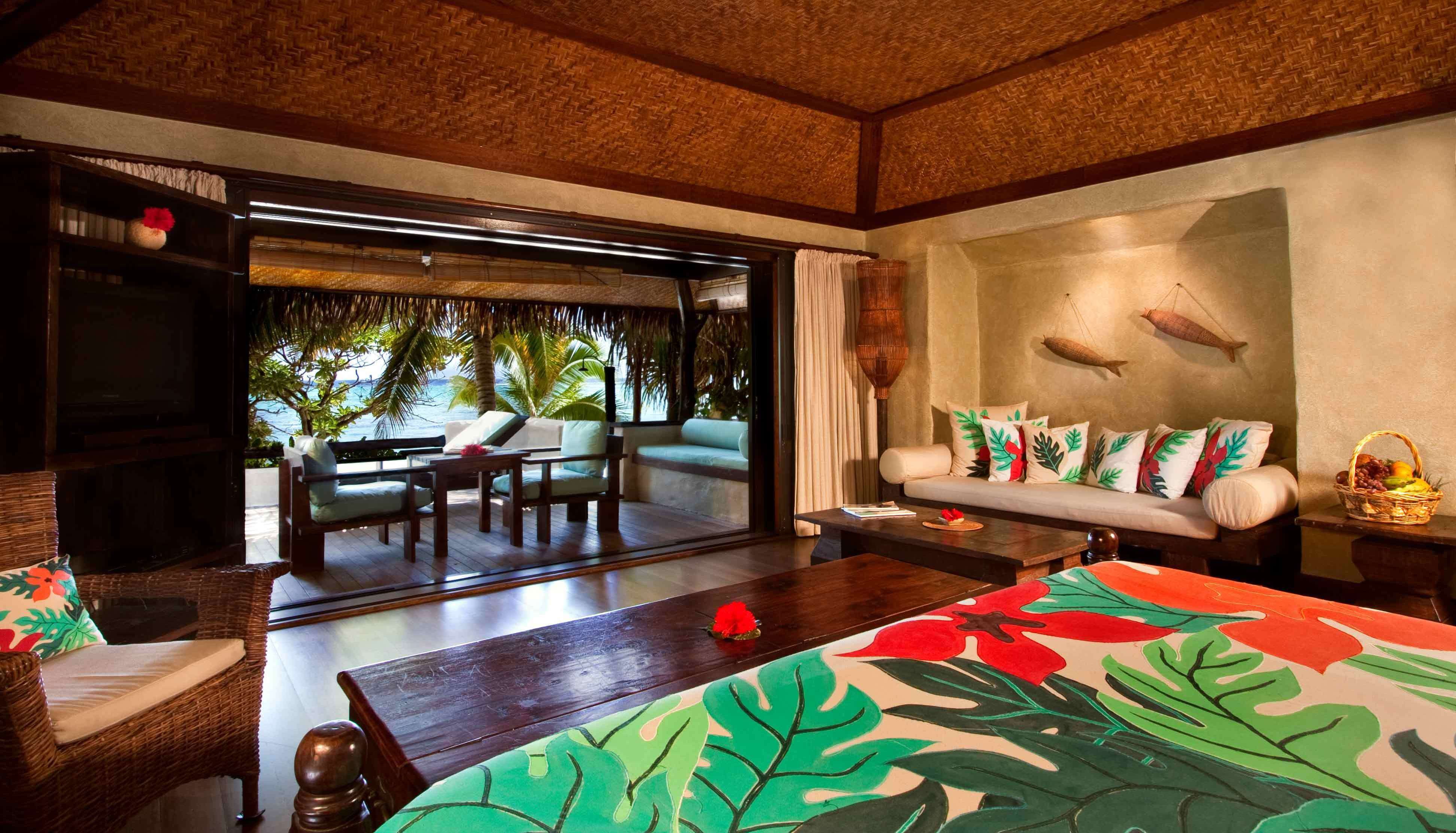 beachfront, Bungalow, design, style, interior, premium, pacific resort, daytime, 4K, the hotel, aitutaki, HD Wallpaper