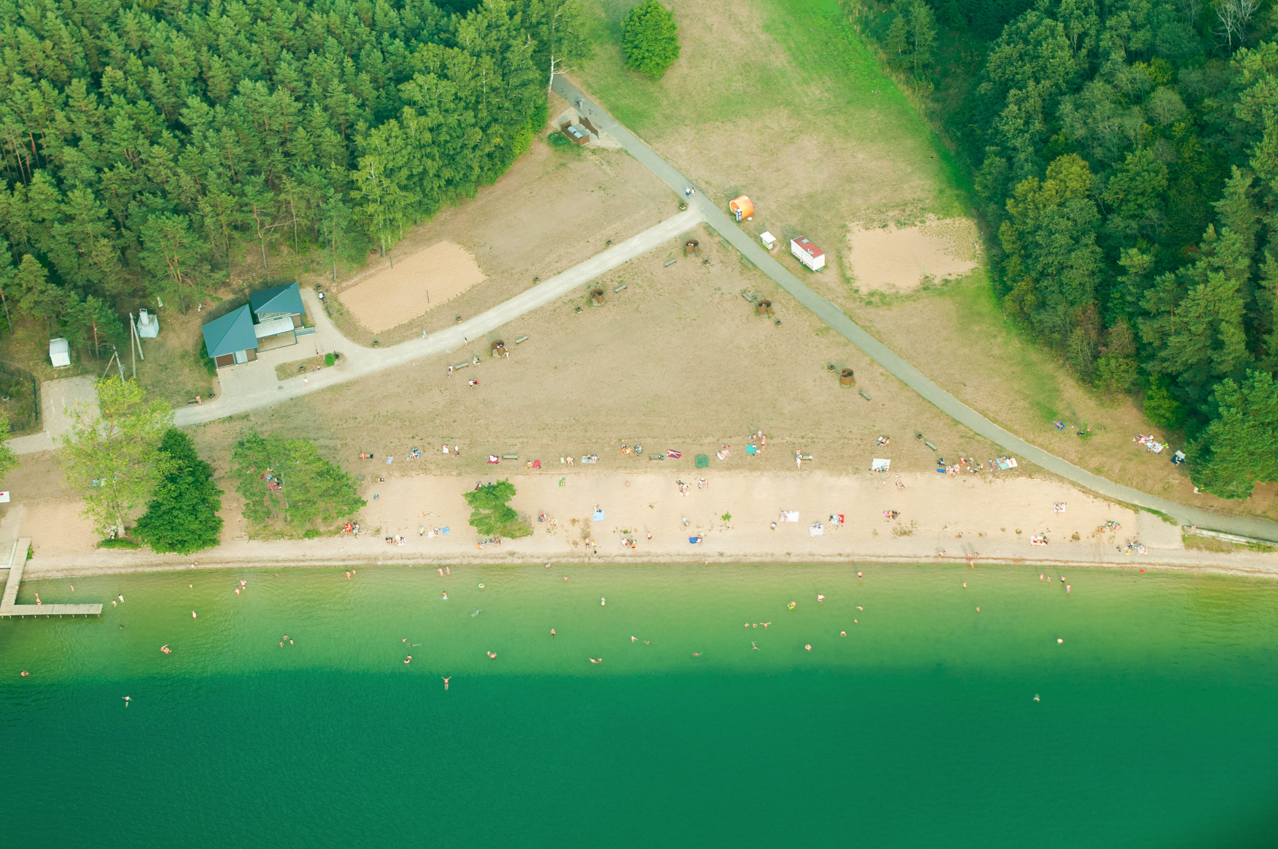 scenics - nature, landscape, view, day, tall, 4K, aerial View, green Color, river, beachfront, trees, sea, plant, summer, body of water, land, near, scenics, HD Wallpaper