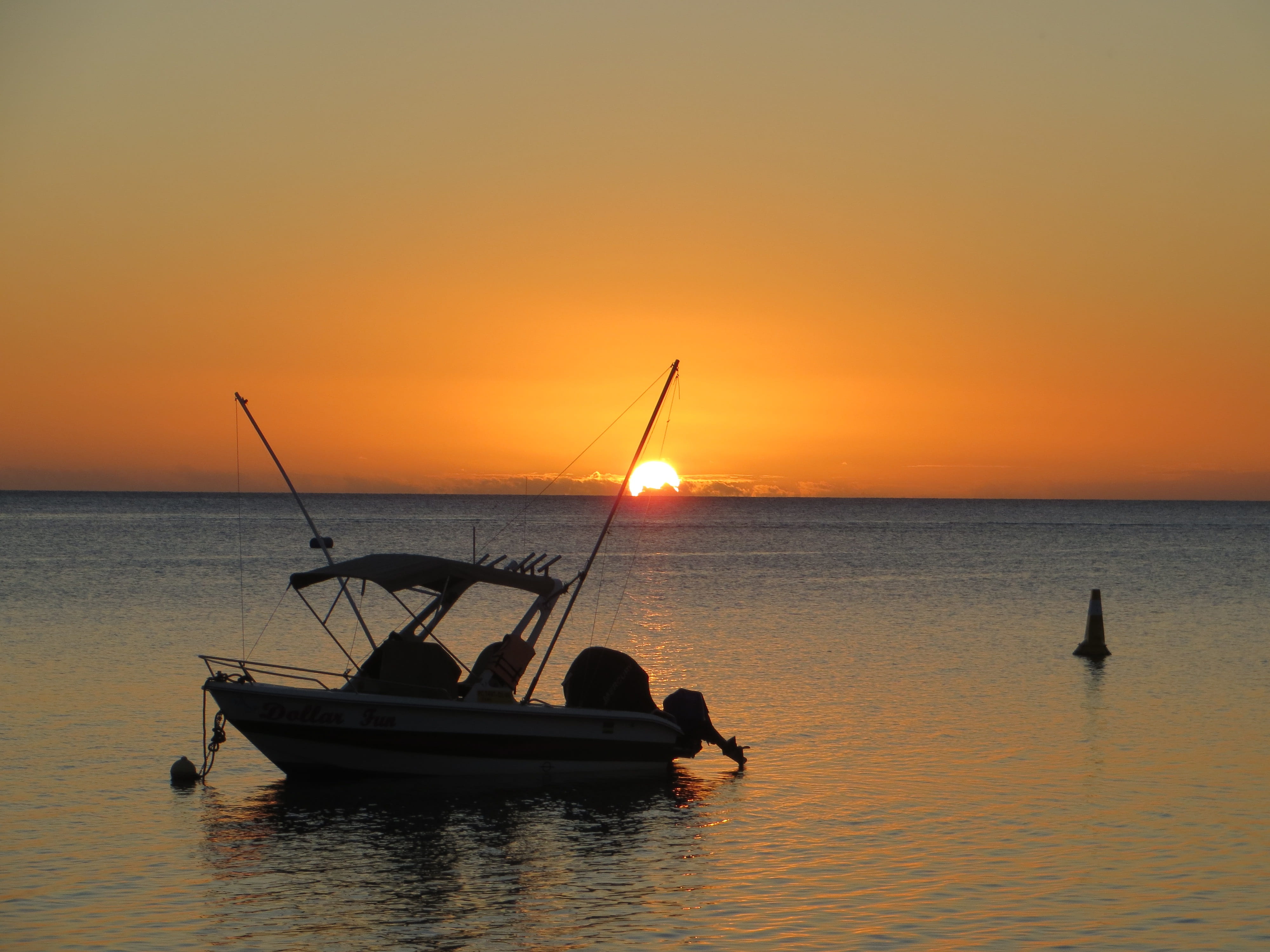 tranquility, mauritius, beauty in nature, sea, mode of transportation, horizon over water, silhouette, horizon, sky, fisherman, outdoors, scenics - nature, HD Wallpaper