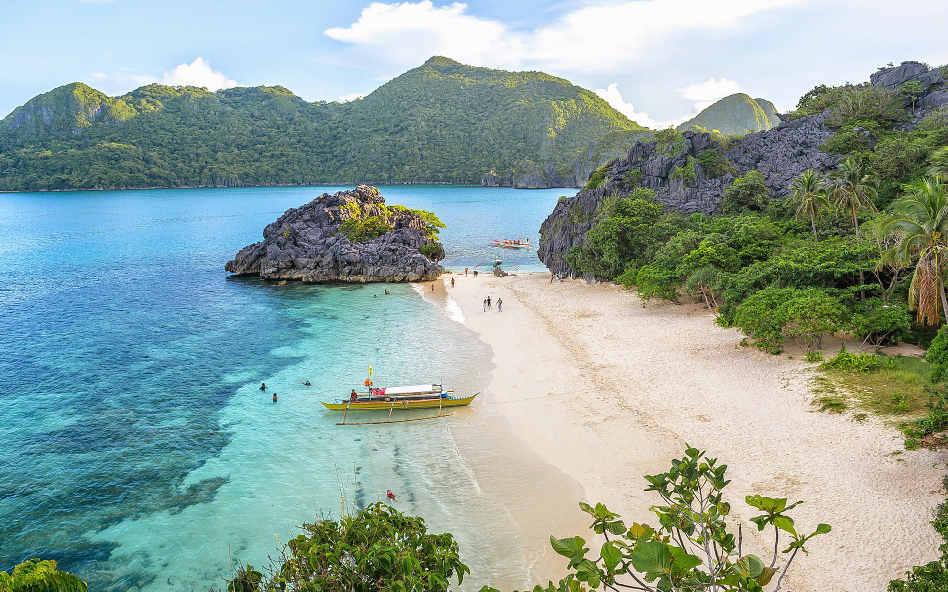 island, 1080P, photo, beaches, untouched, hd, paradise, matukad, philippines, caramoan, HD Wallpaper